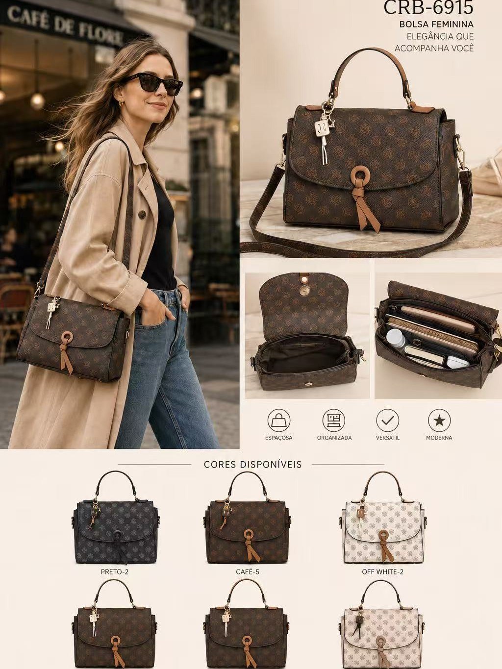 Bolsas femininas modernas e casuais 6915