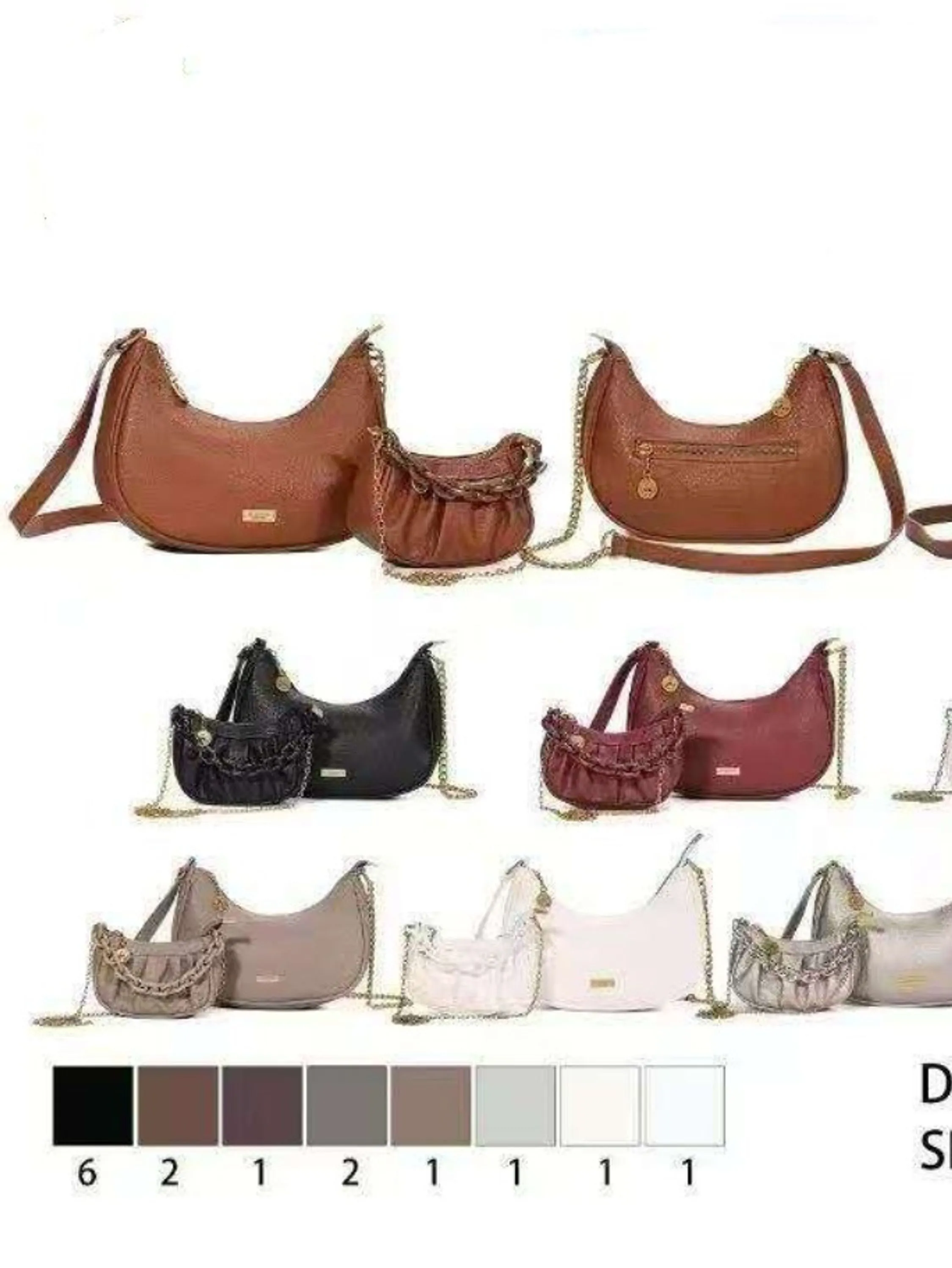 Bolsas casuais femininas kit DB-1518