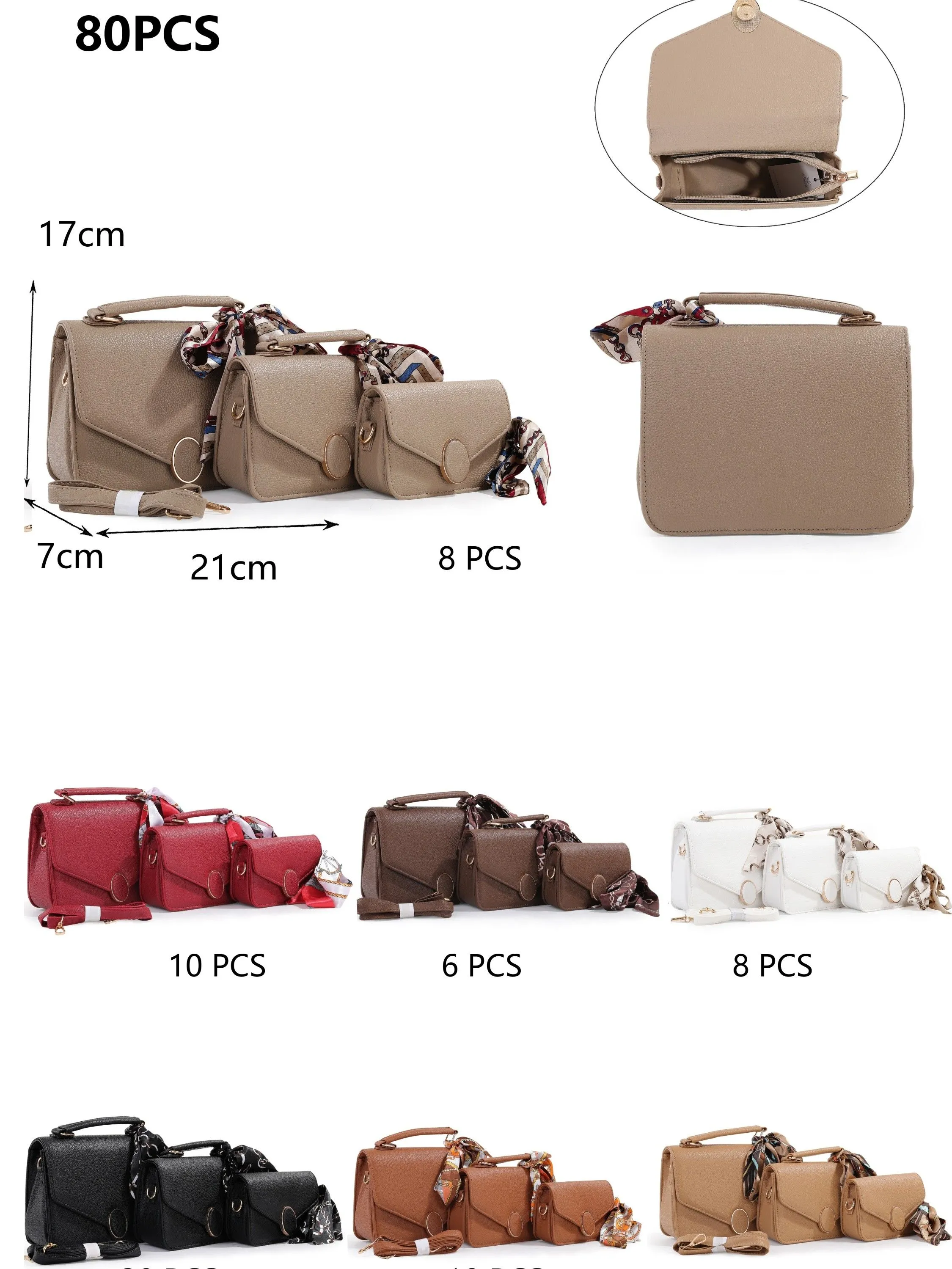 Conjunto de três peças com lenço Y-351