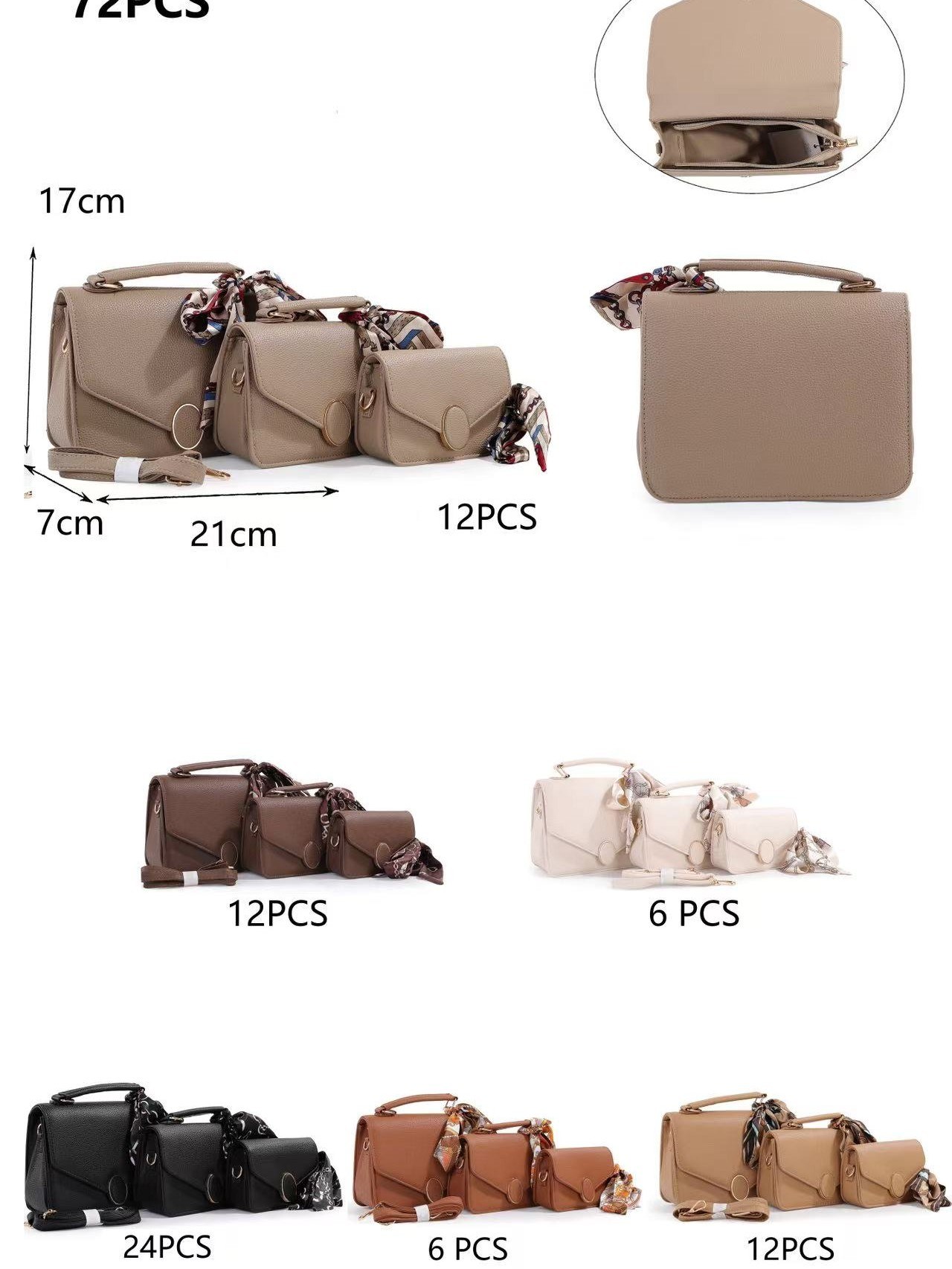 Conjunto de três peças com lenço Y-351