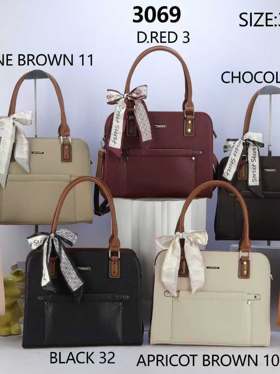 Bolsas femininas bicolores 3069