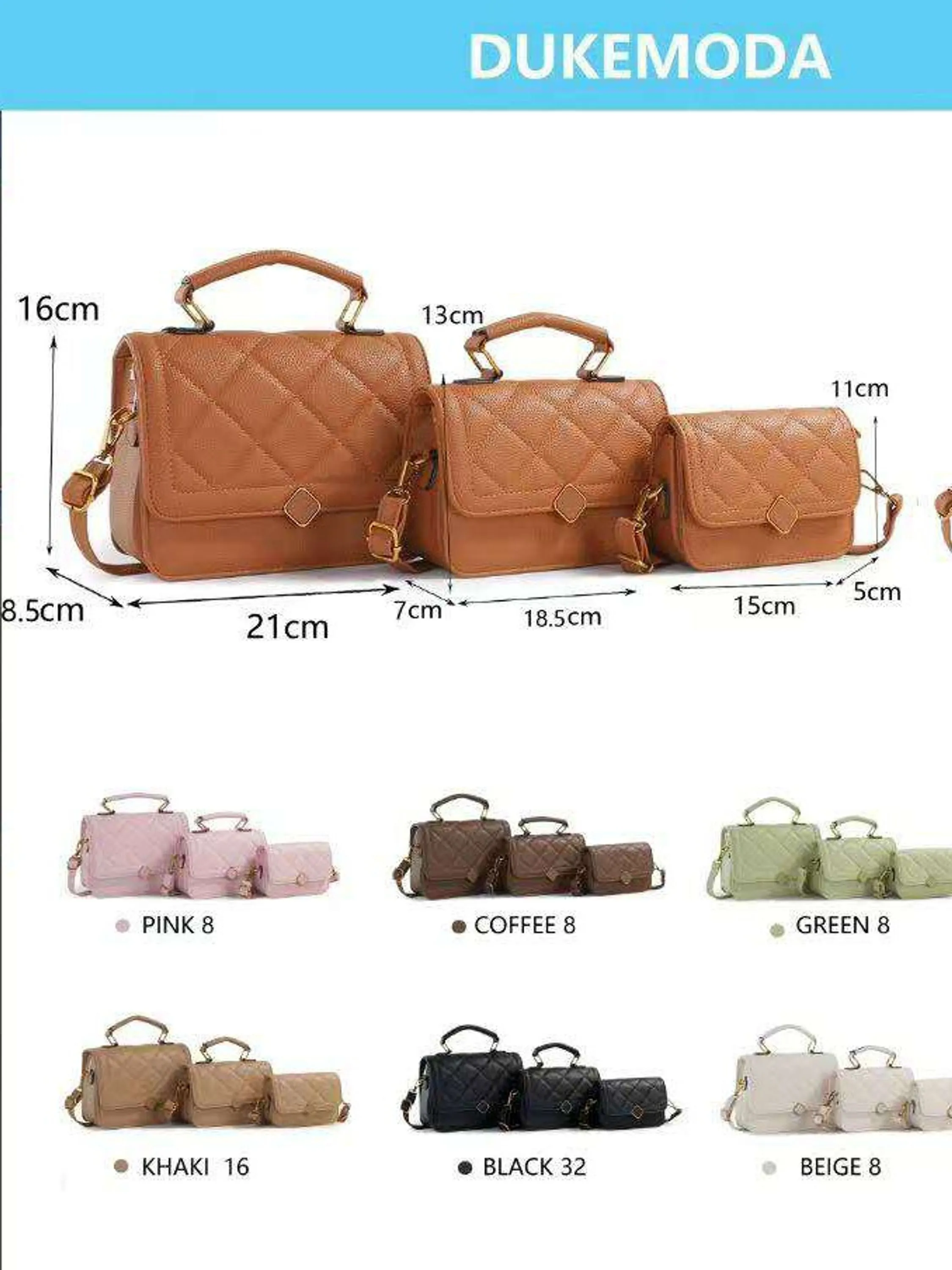 Conjunto de bolsas casuais femininas kit SX6031
