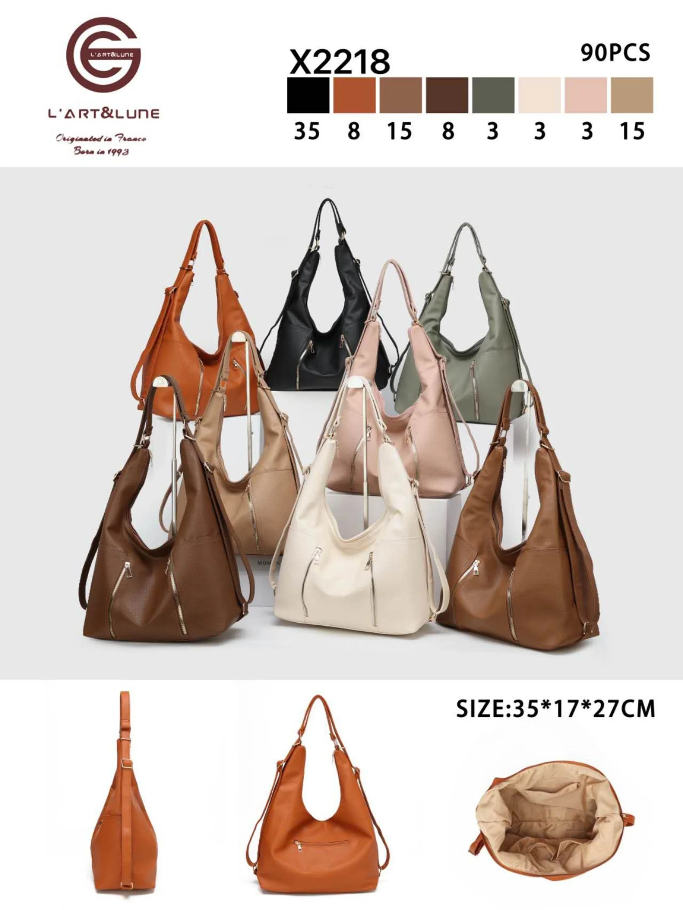 Mochila escolar bolsa dupla de uso interno X2218