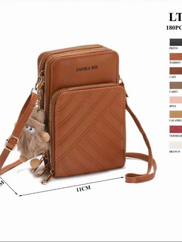 Bolsa transversal feminina casual LT580