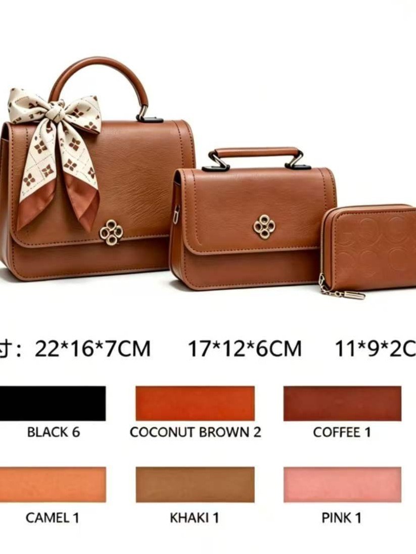 Conjunto elegante de duas peças com carteira integrada.196