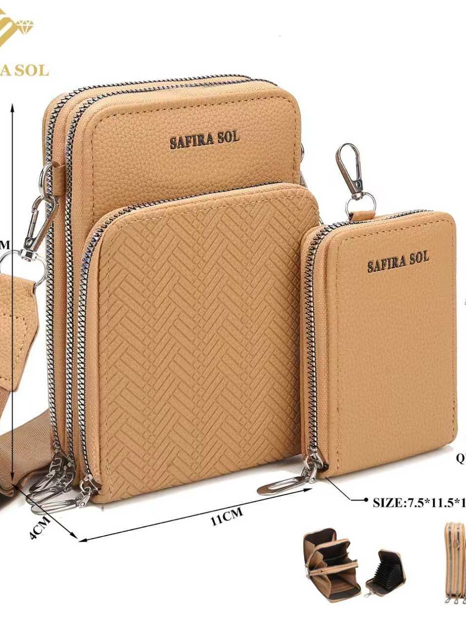 Bolsa e carteira elegantes para celularLT736