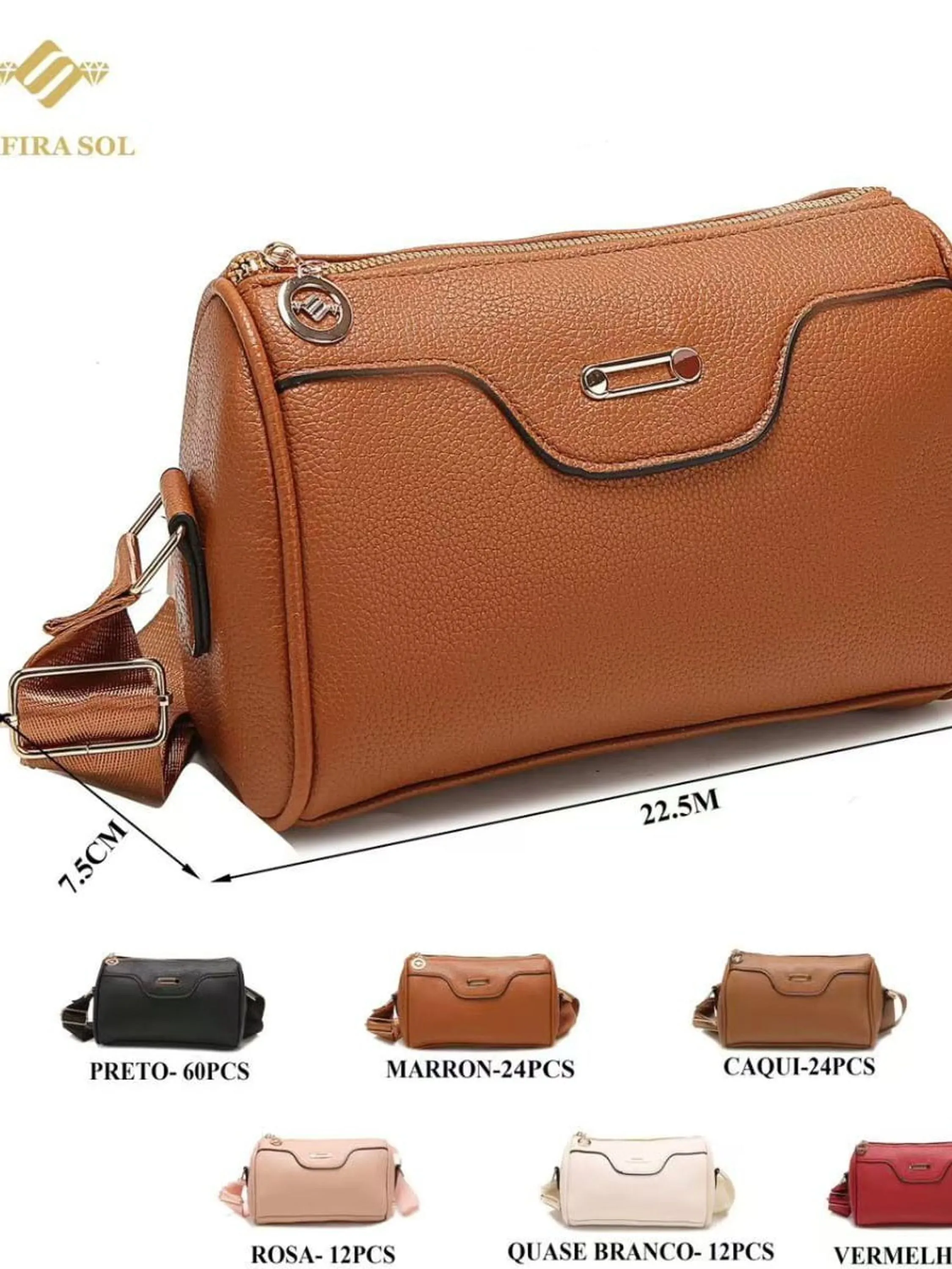 Bolsa tiracolo de banda larga da moda LA331