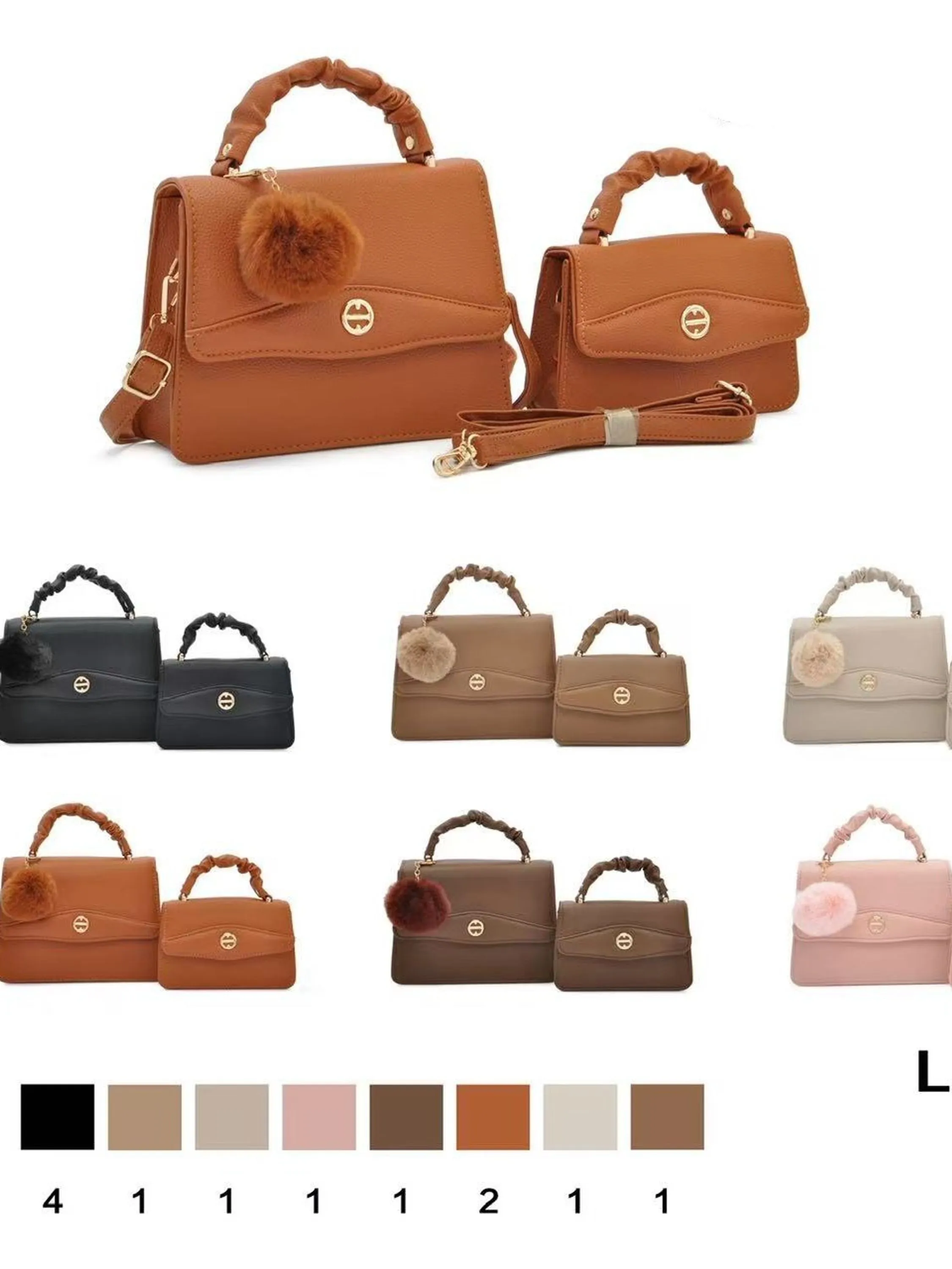 Bolsa casual feminina, conjunto de duas peças LN1076