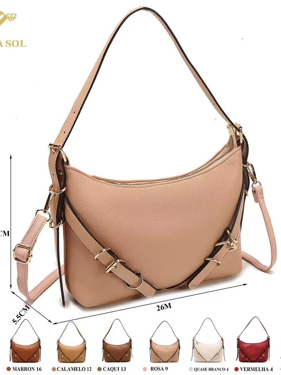 Bolsa transversal feminina casual 20616