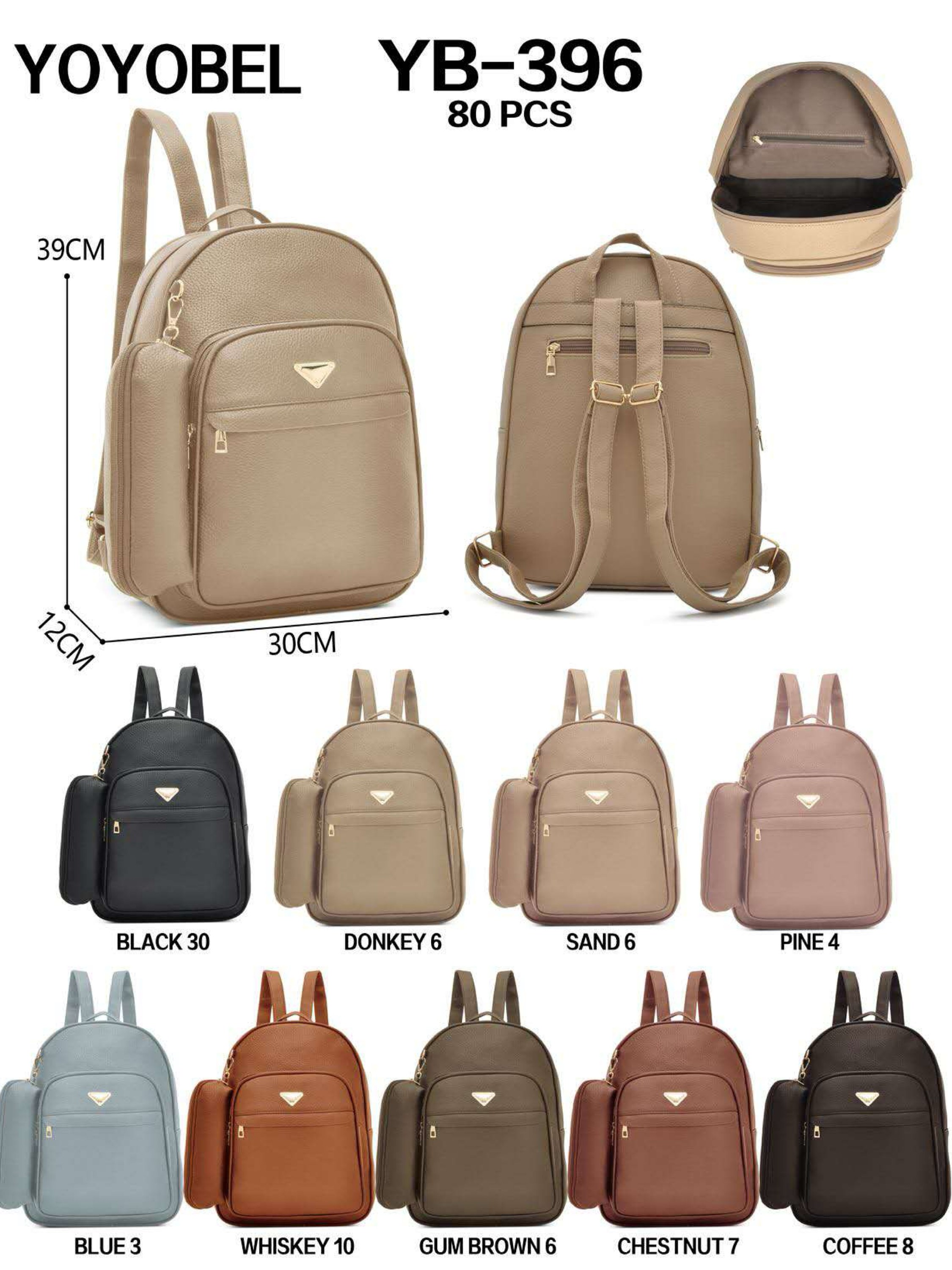 Mochila casual estilosa com estojo para lápis YB-396