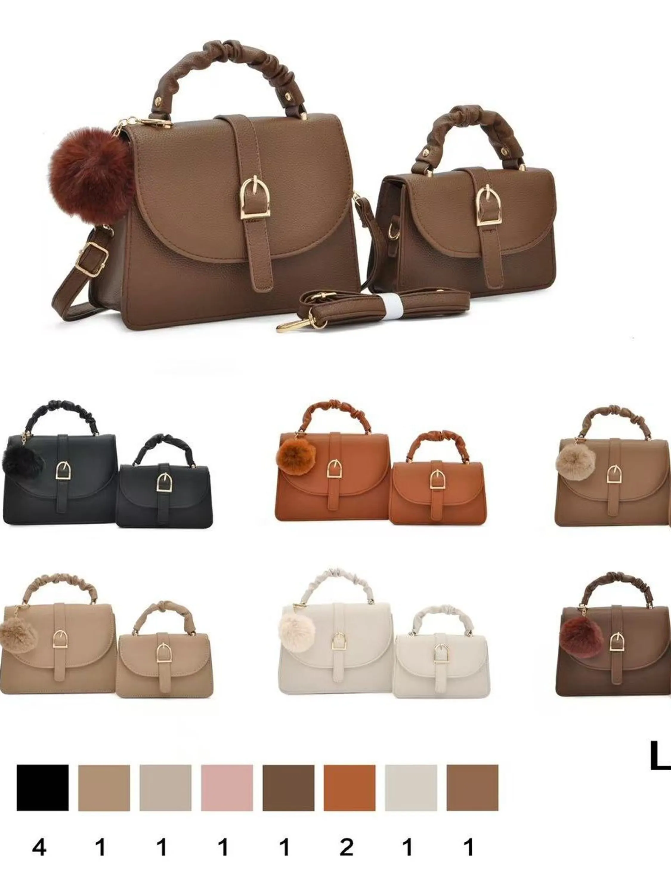 Bolsa casual feminina, conjunto de duas peças LN1077