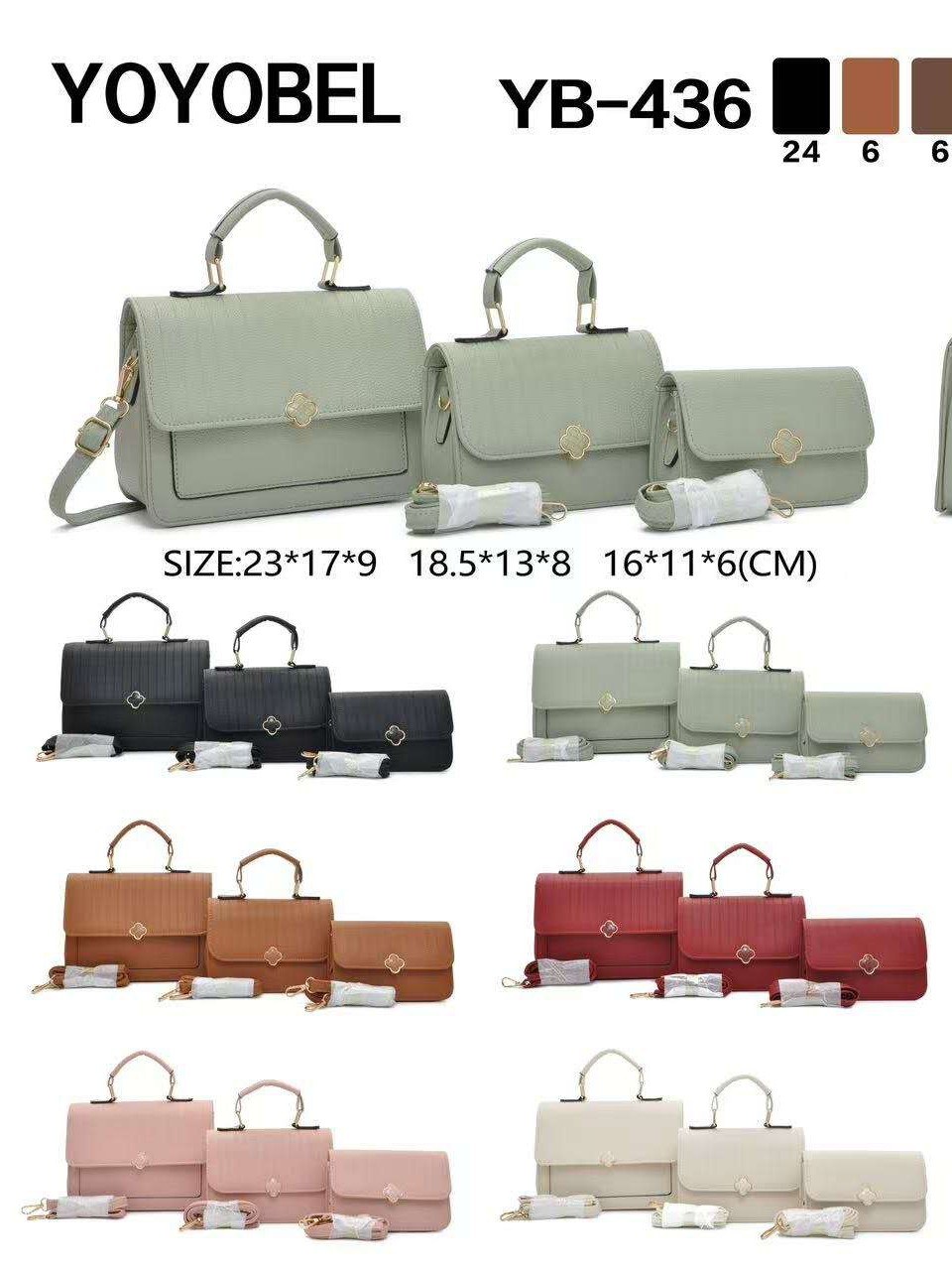 Conjuntos casuais elegantes e bolsas YB-436