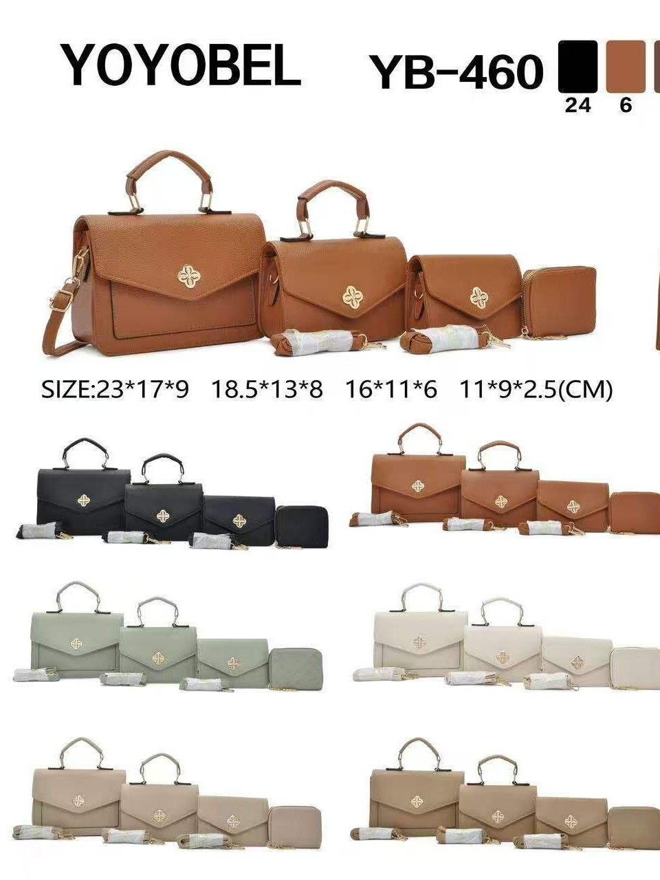 Conjunto de quatro peças de bolsas casuais femininas 460