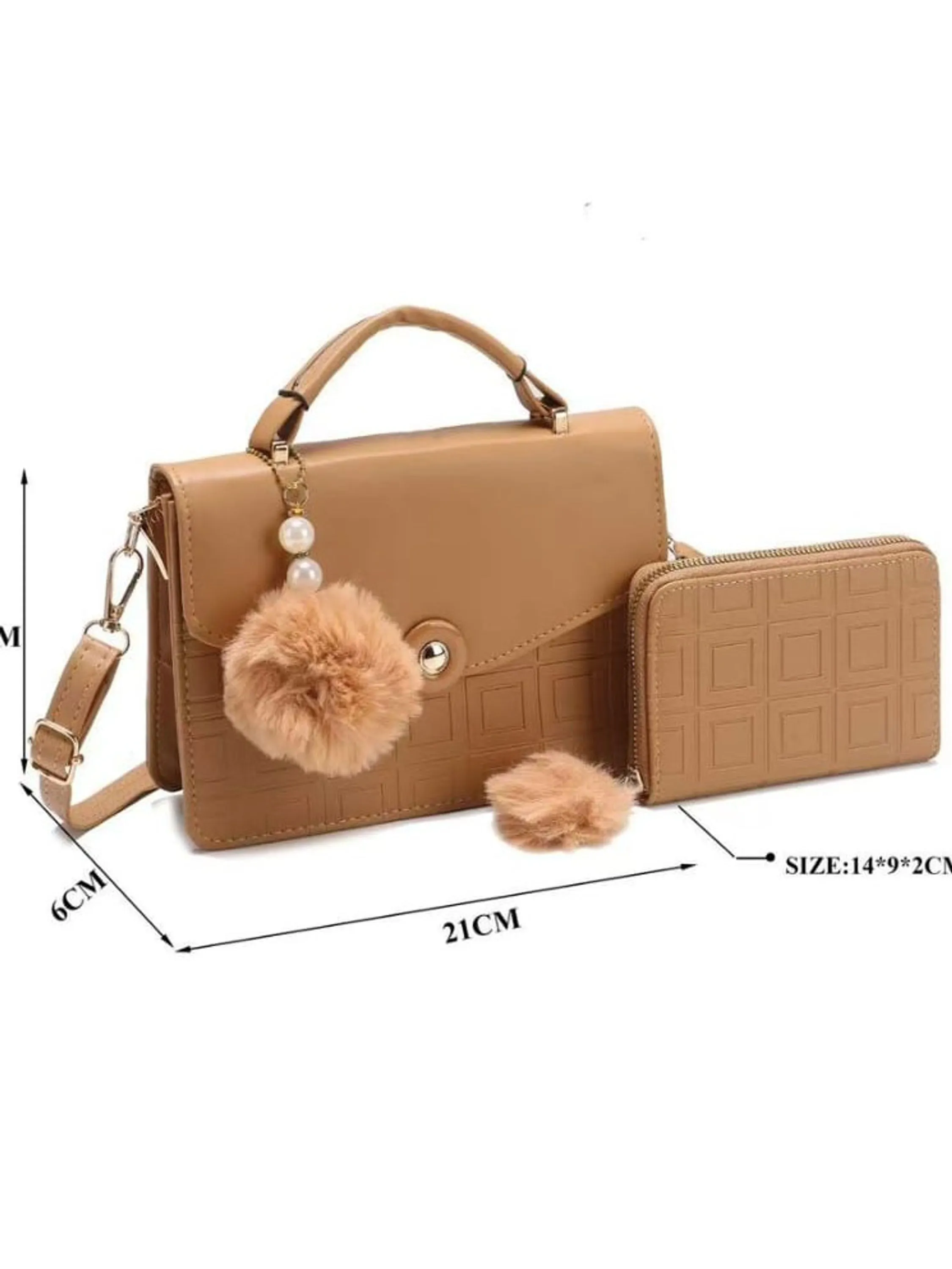 Bolsa pequena casual com carteira LF189