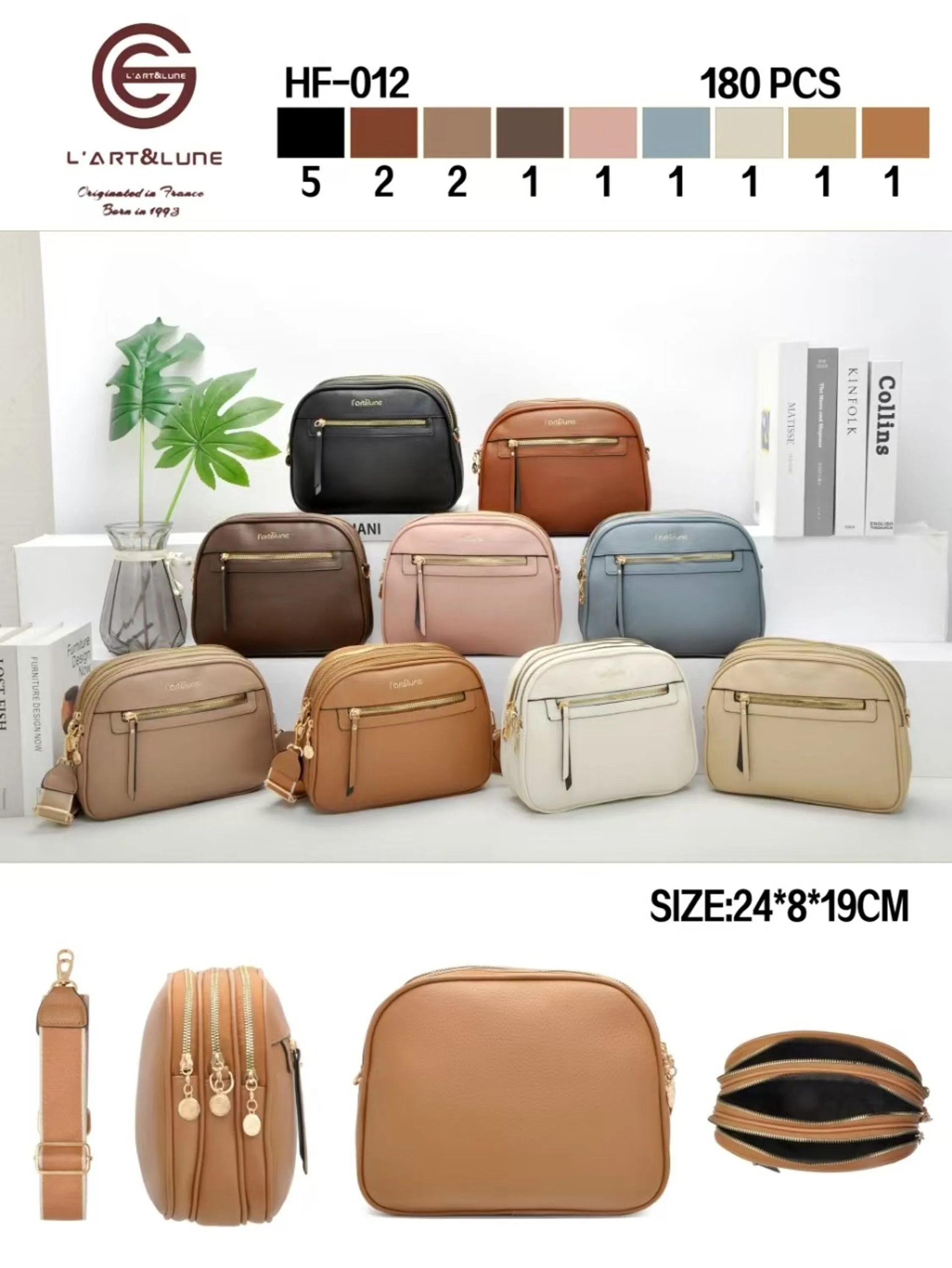 Bolsa tiracolo de banda larga da moda HF-012