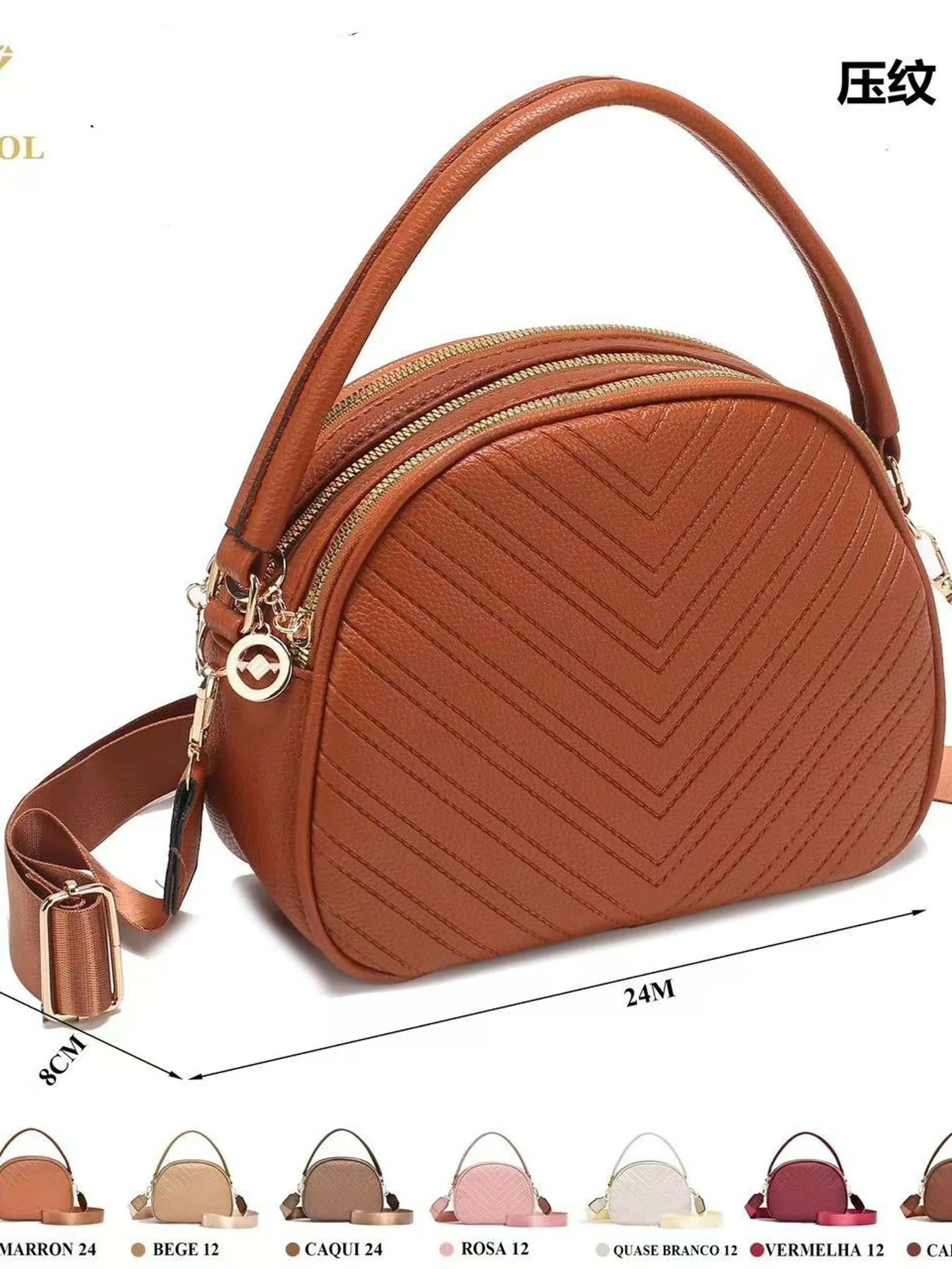 Bolsa tiracolo de banda larga da moda LE085