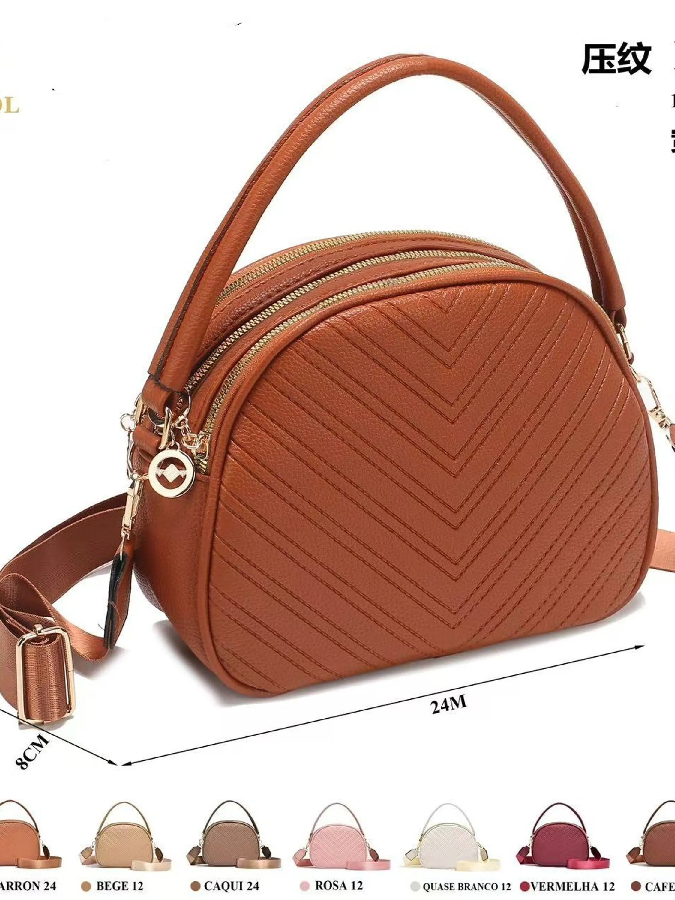 Bolsa tiracolo de banda larga da moda LE085