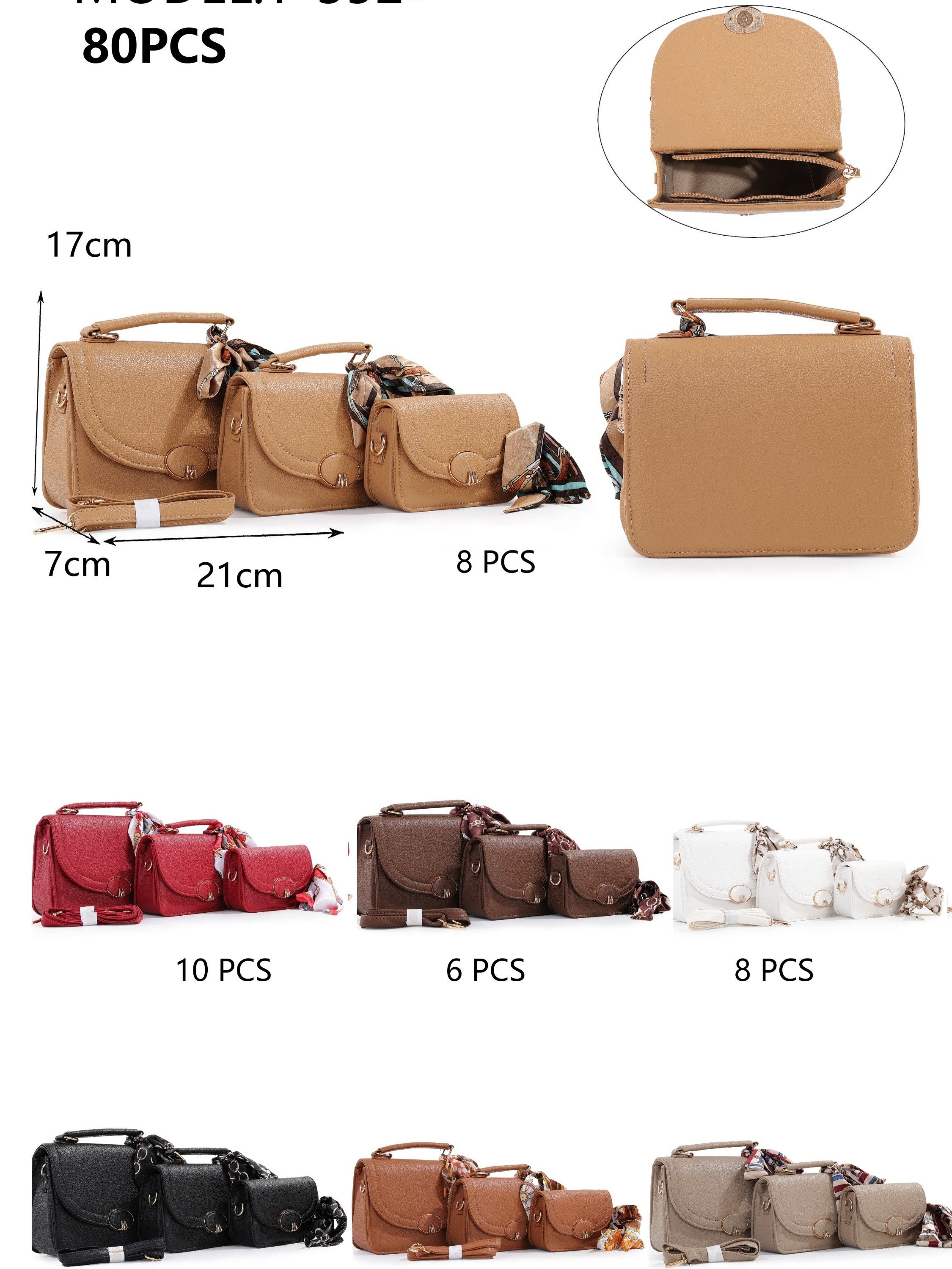 Conjunto de três peças com lenço Y-352