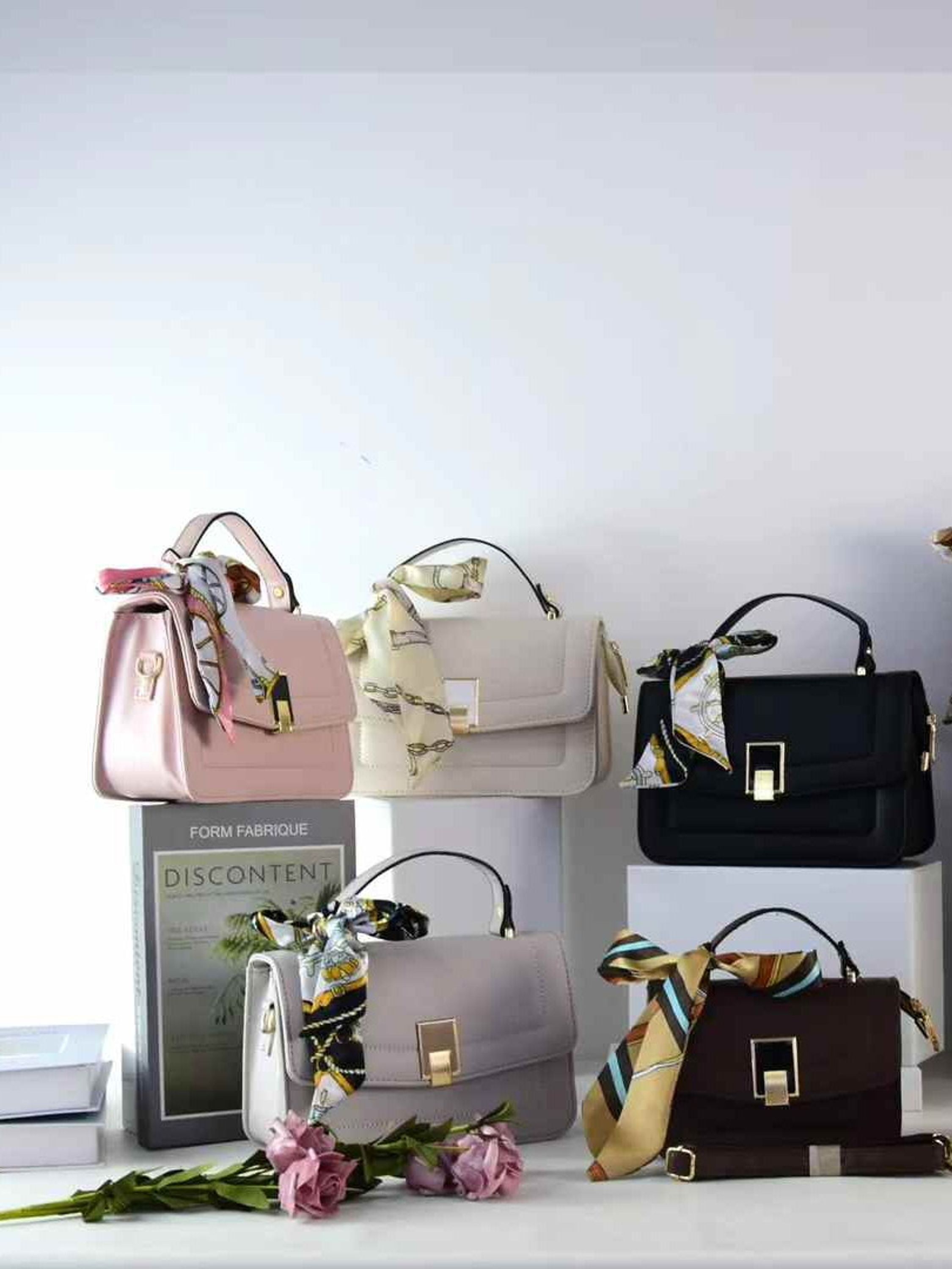 Bolsa estilosa de duas peças com lenço YT11927-64