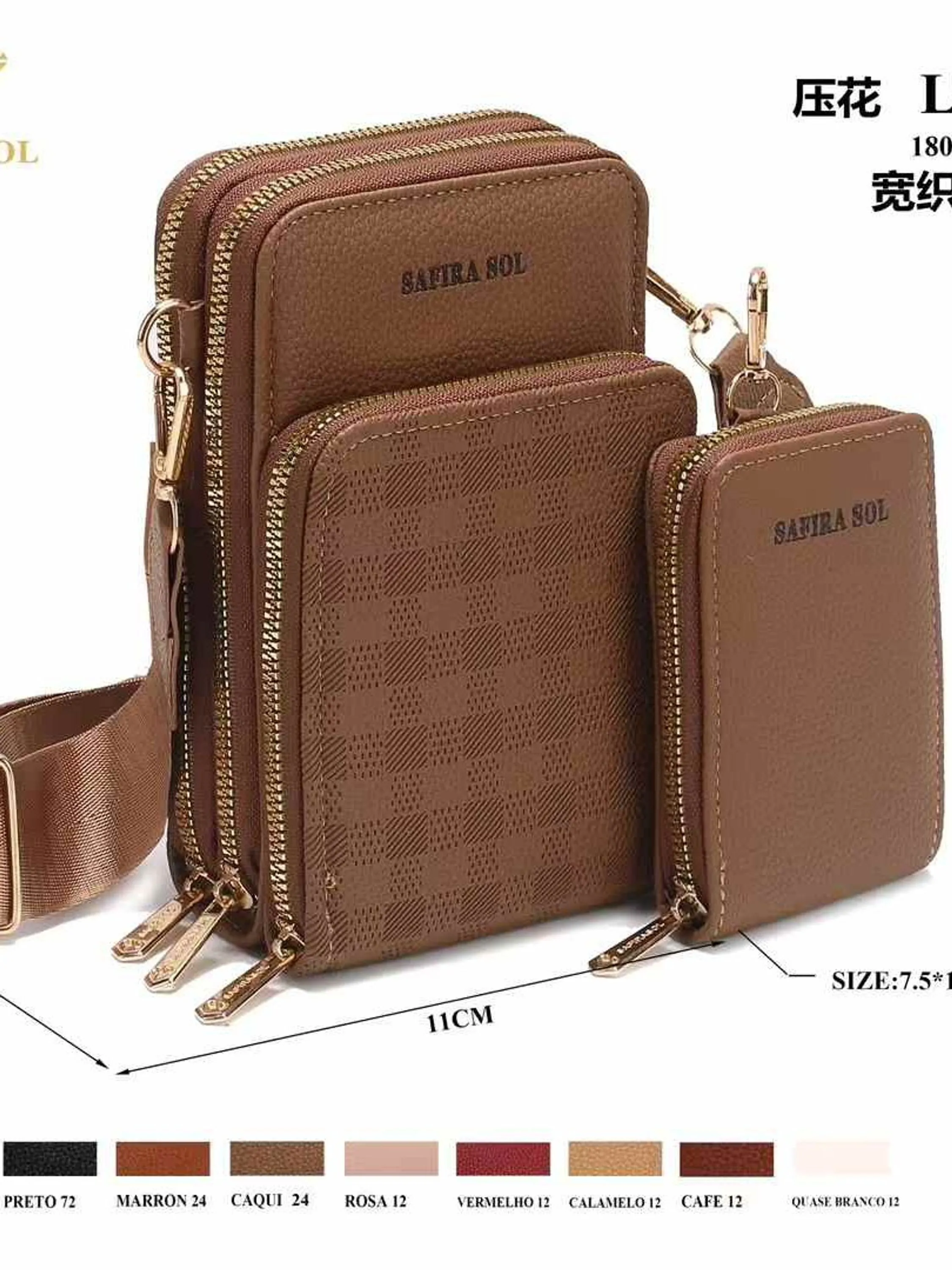 Bolsa popular para celular com carteira LT627