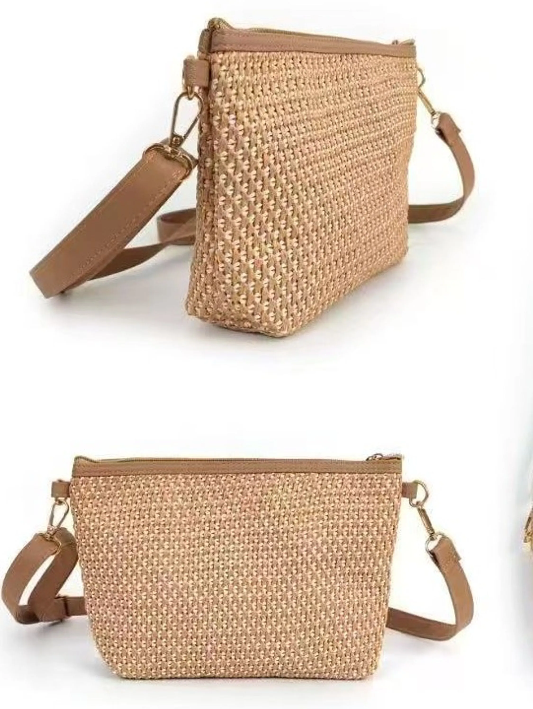 Bolsa de palha casual feminina 347