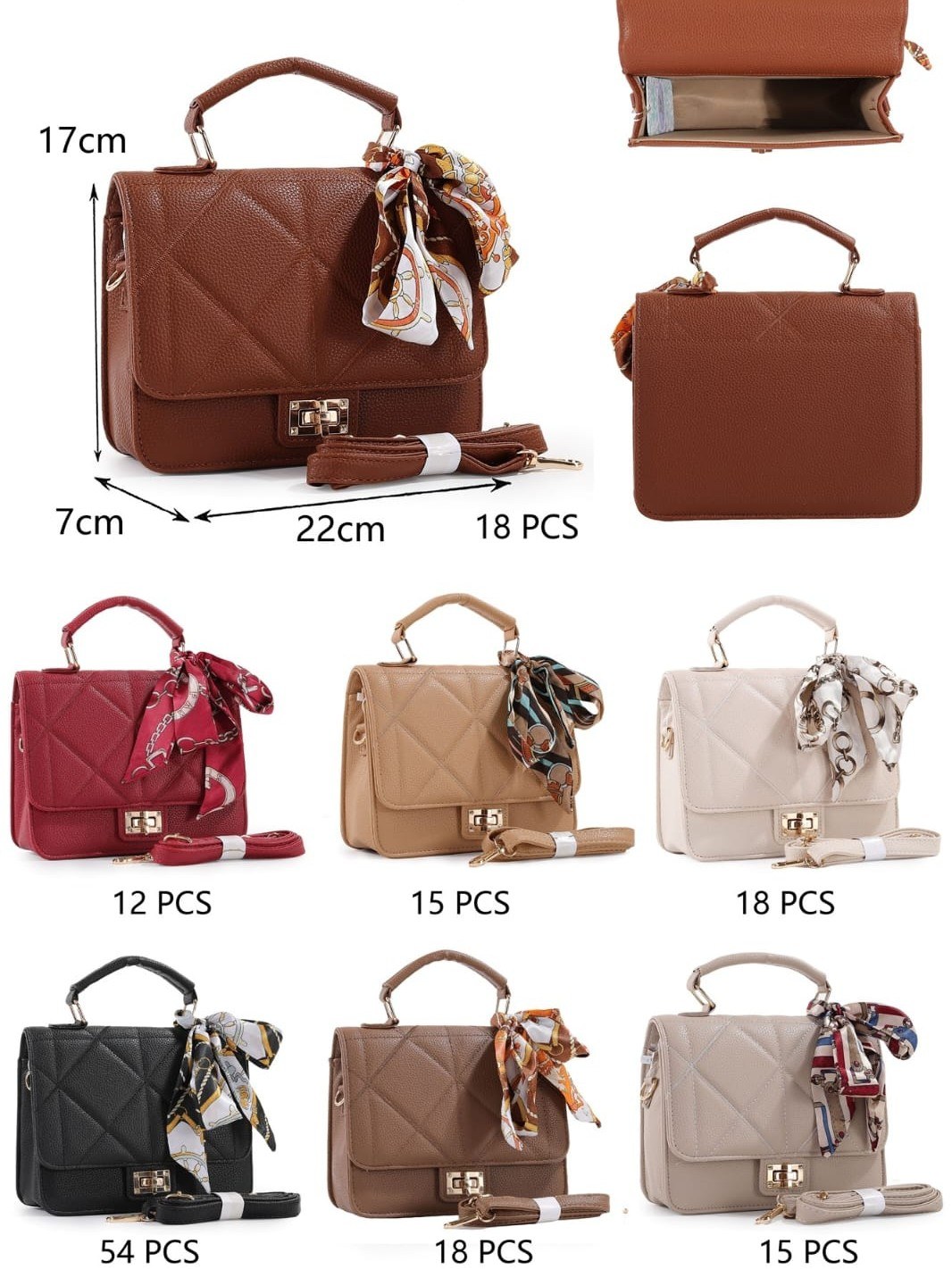Bolsas femininas casuais e estilosas com lenços.43