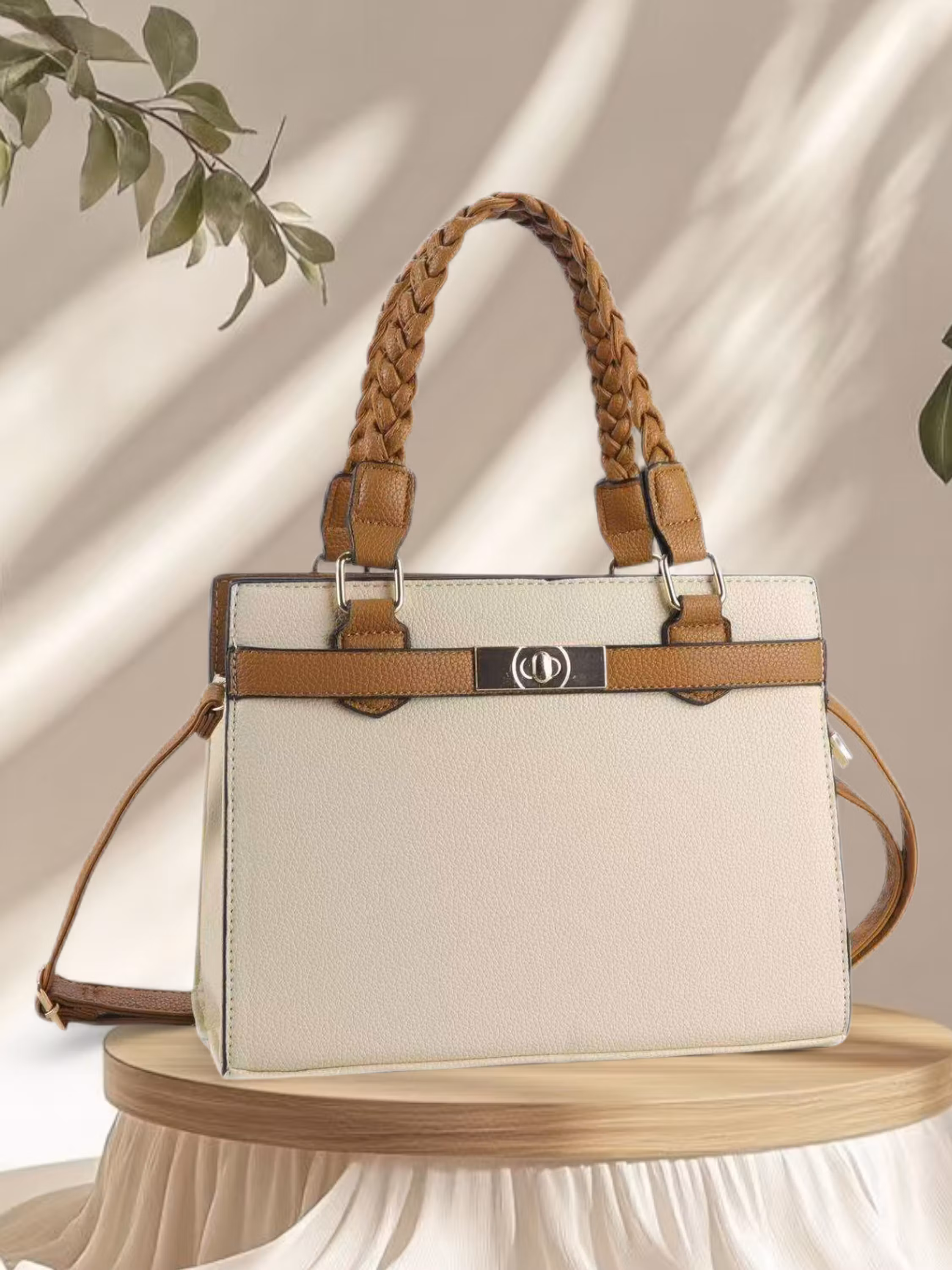 Bolsa feminina bicolor elegante e casual LP25712-3