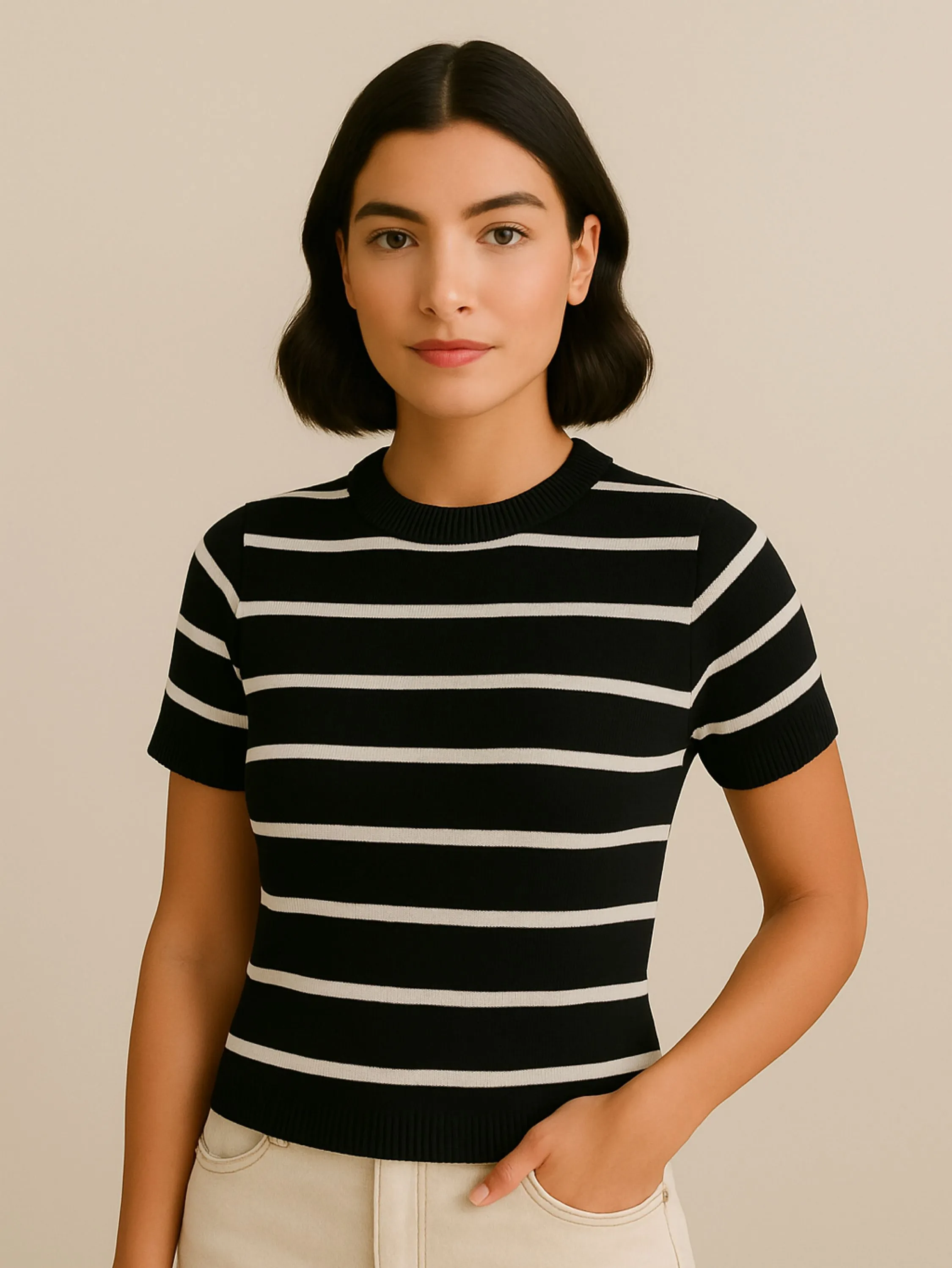 Blusa basica modal listras