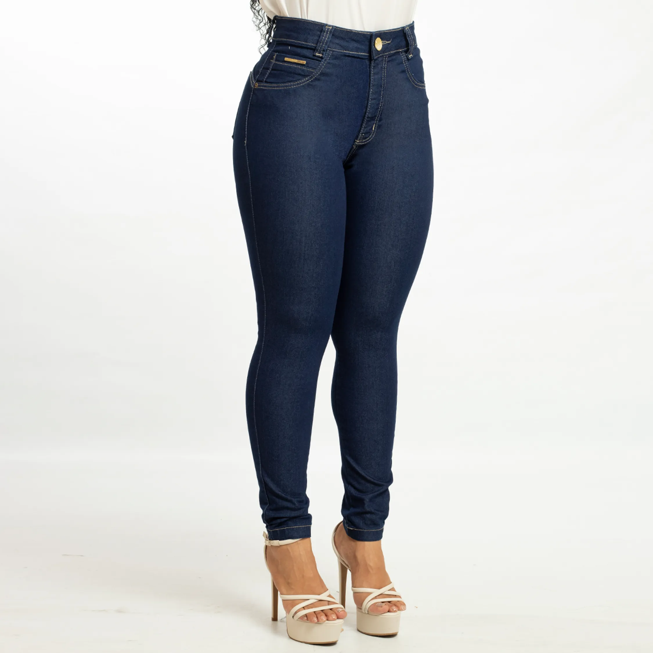 Calça Jeans Feminina Skinny Modeladora Trabalho Dia a Dia