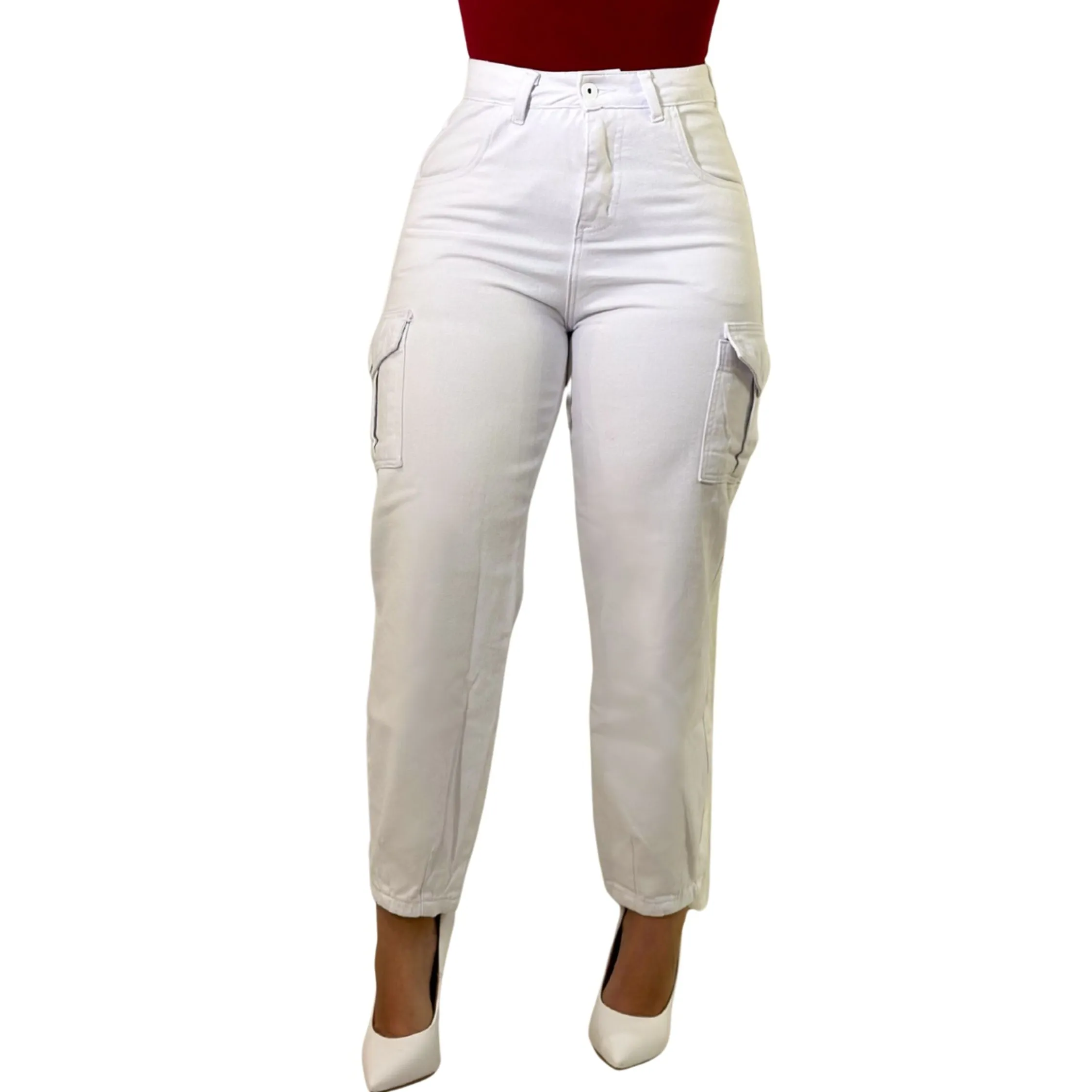 Calça Jeans Feminina Moda Blogueira Cintura Alta