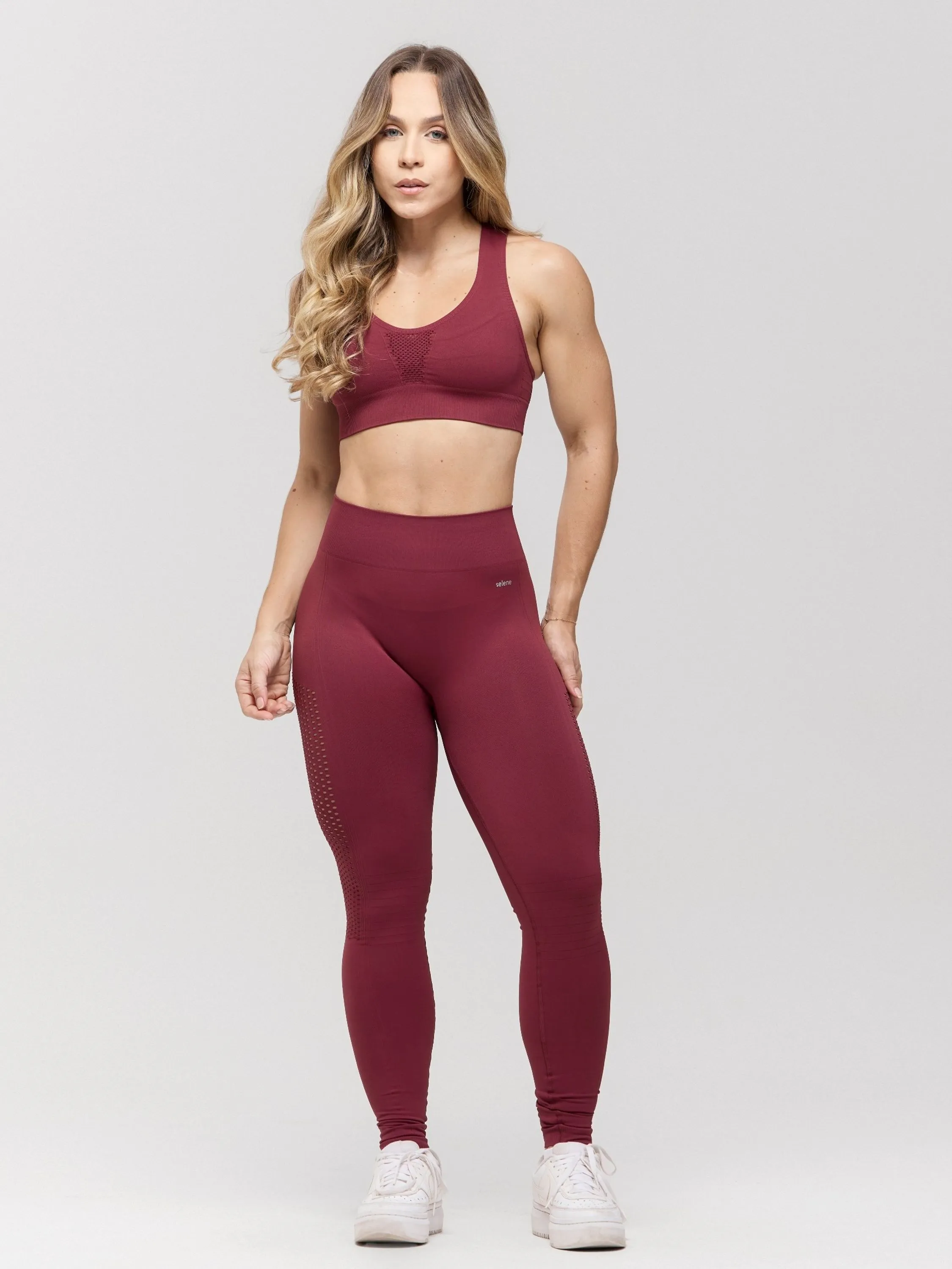 20960/20962 CONJUNTO LEGGING E TOP MARSALA