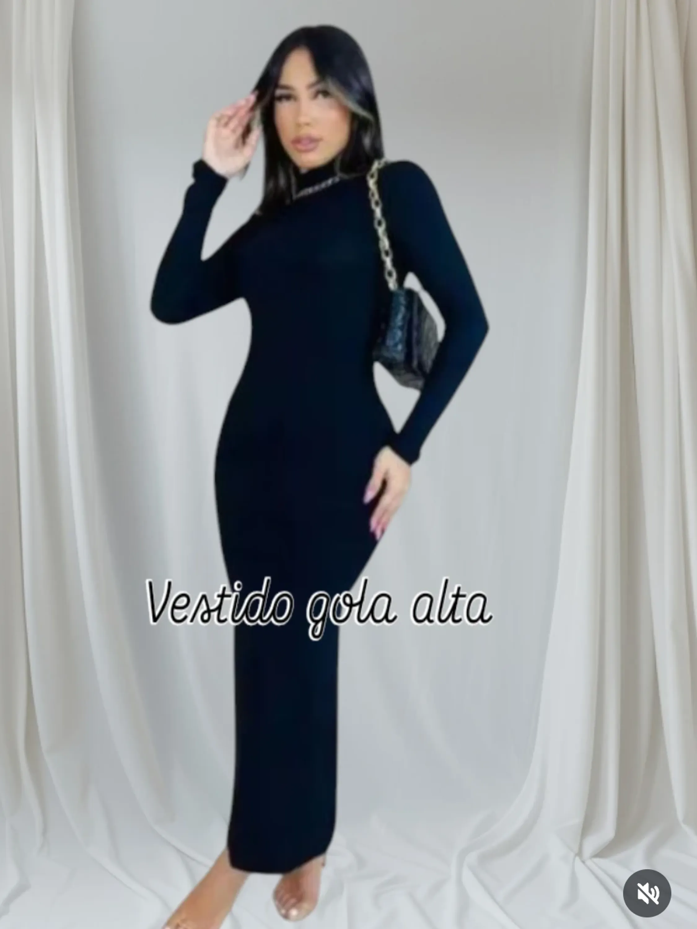Vestido longo ribania franelado. Tamanho único