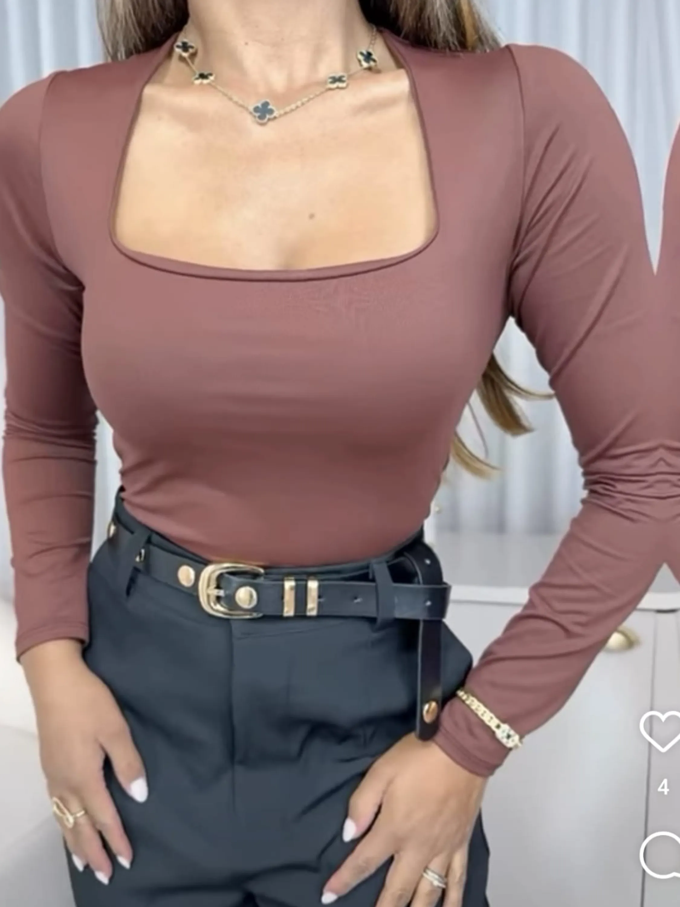 Body feminino com decote frente tamanho único