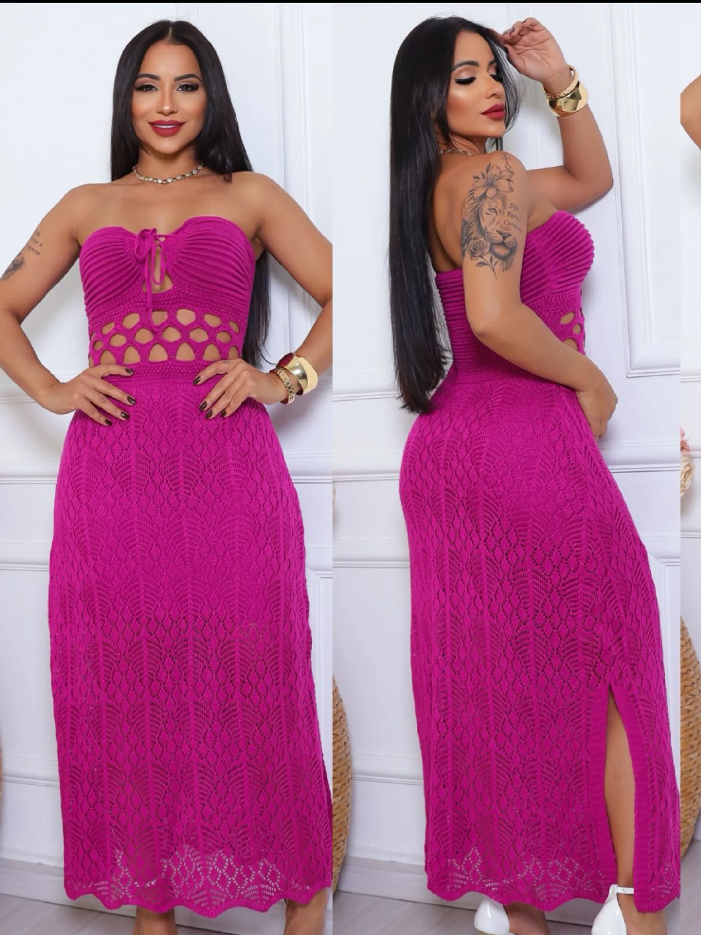 Vestido feminino de linho tamanho único