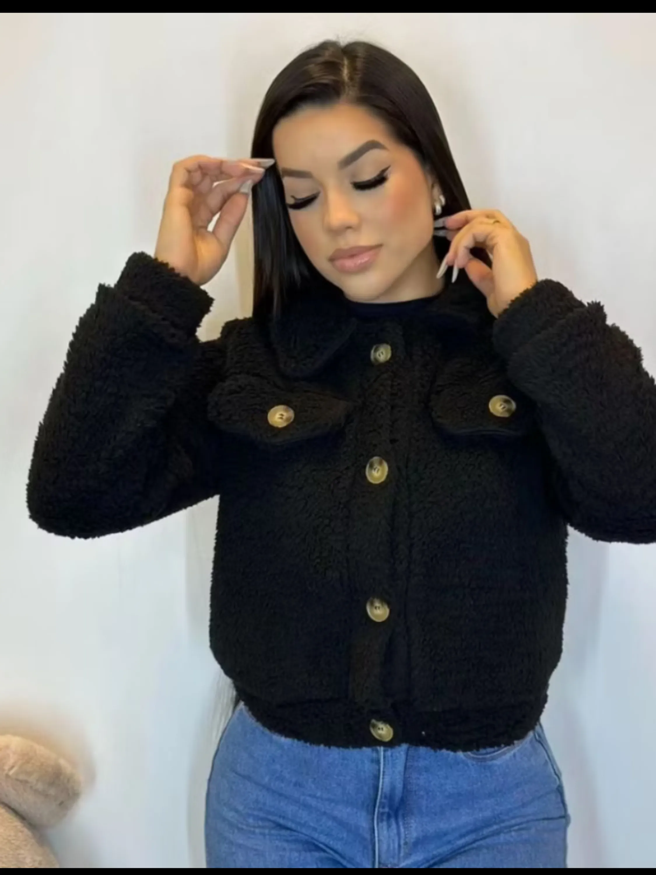Casaco Ted crooped   blusa frio feminina