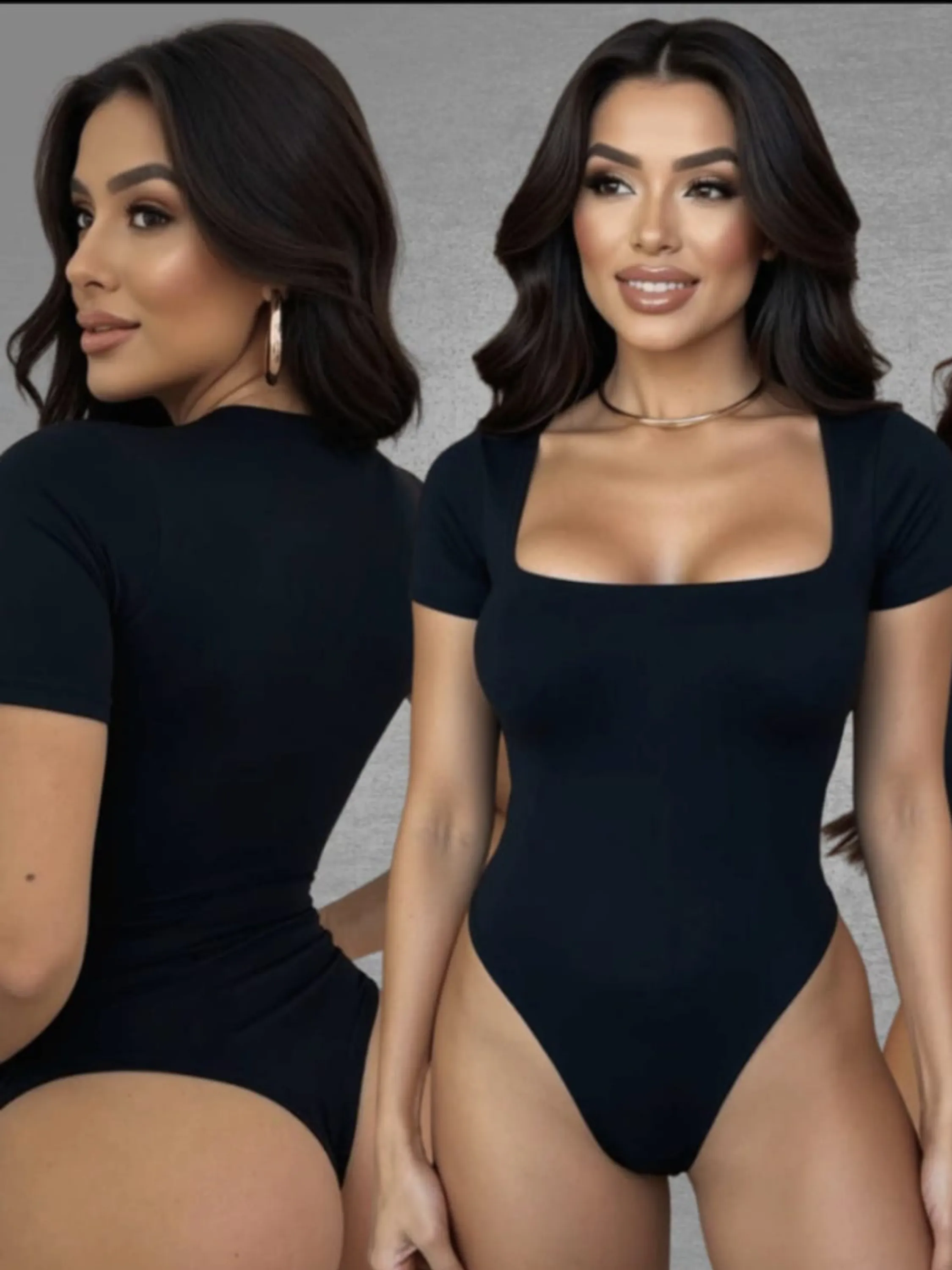 Body feminino com decote frente tamanho único