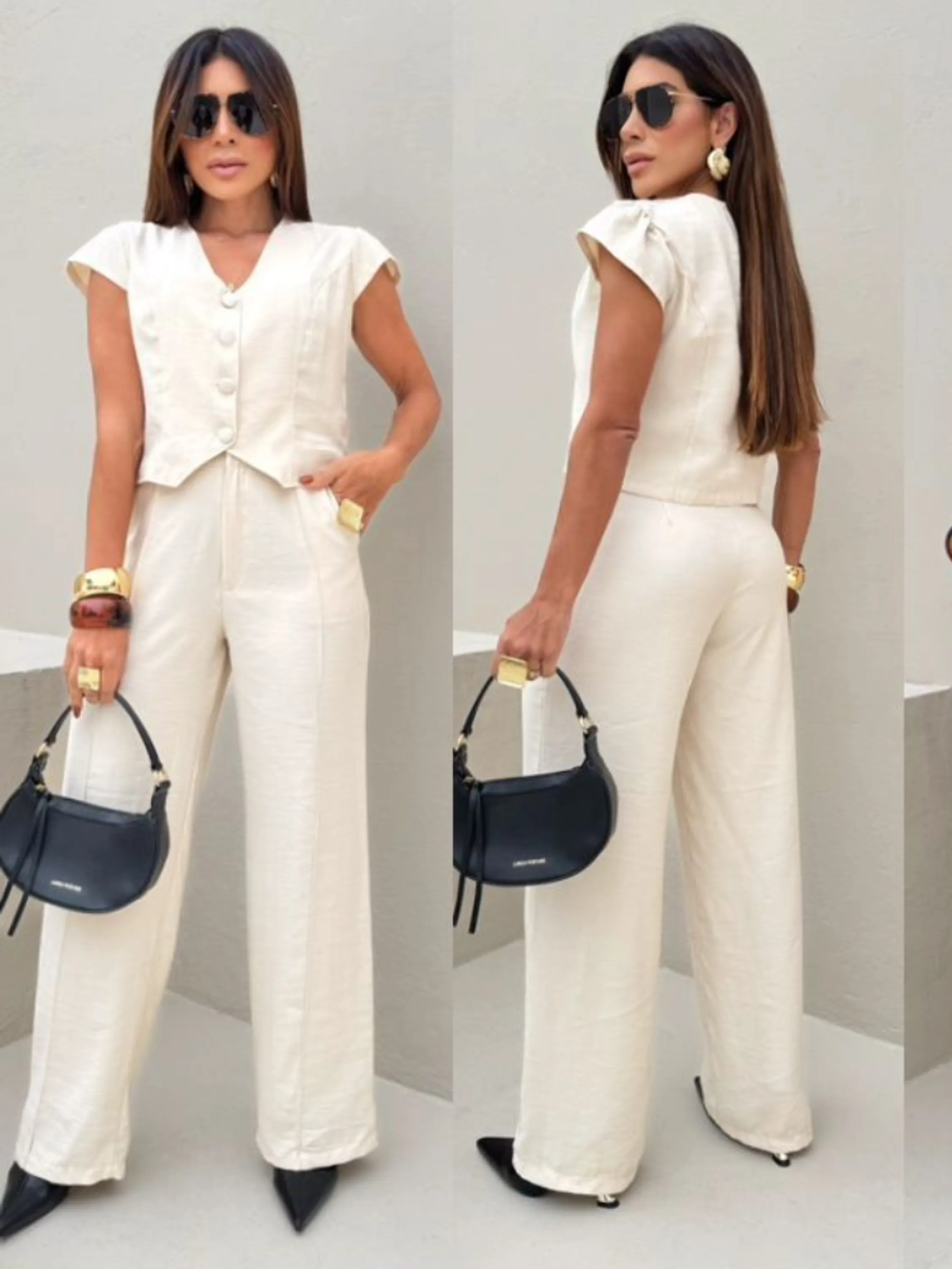 Conjunto calça e colete tecido Sensorial