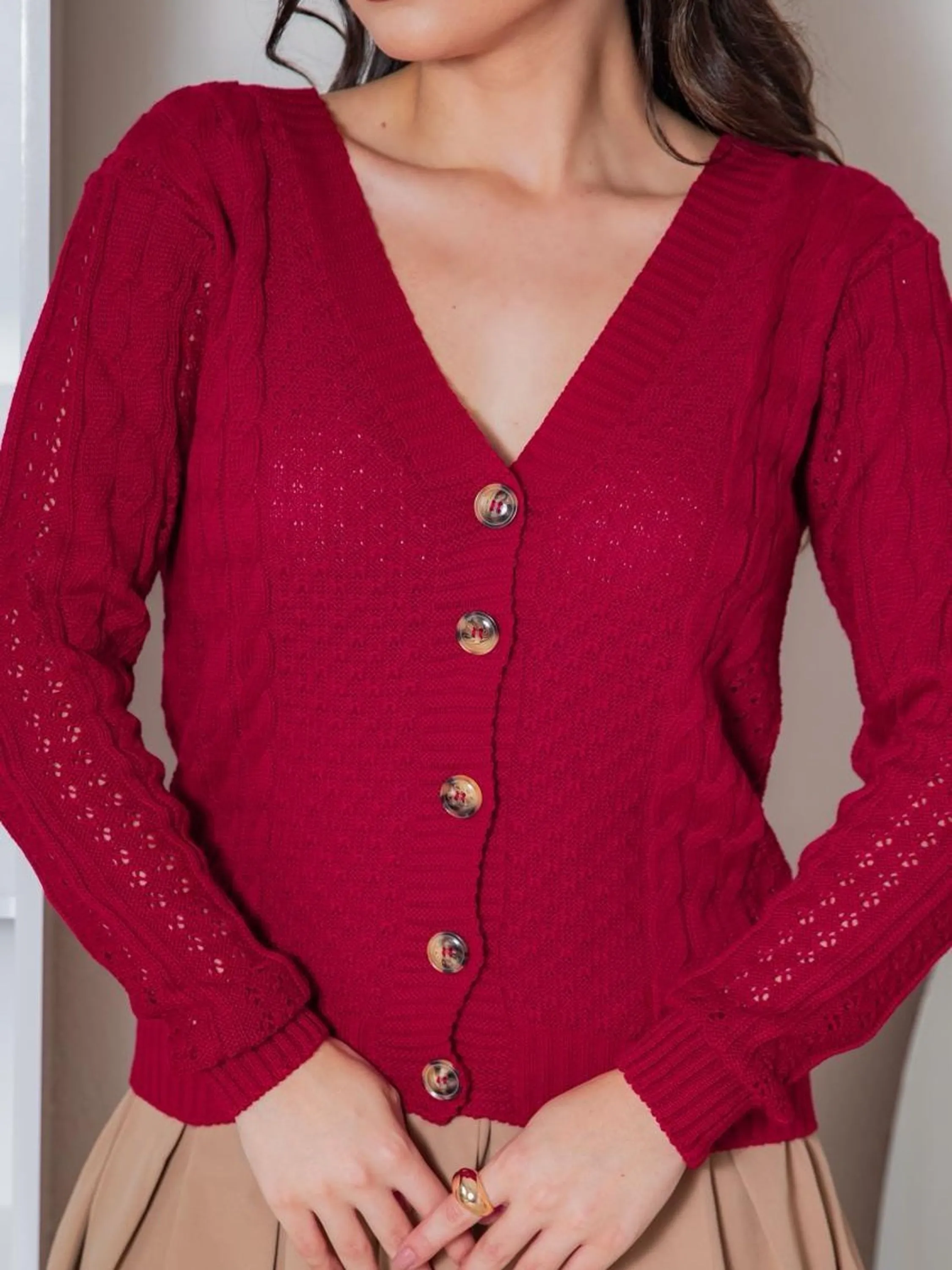 Camisa manga longa tricot