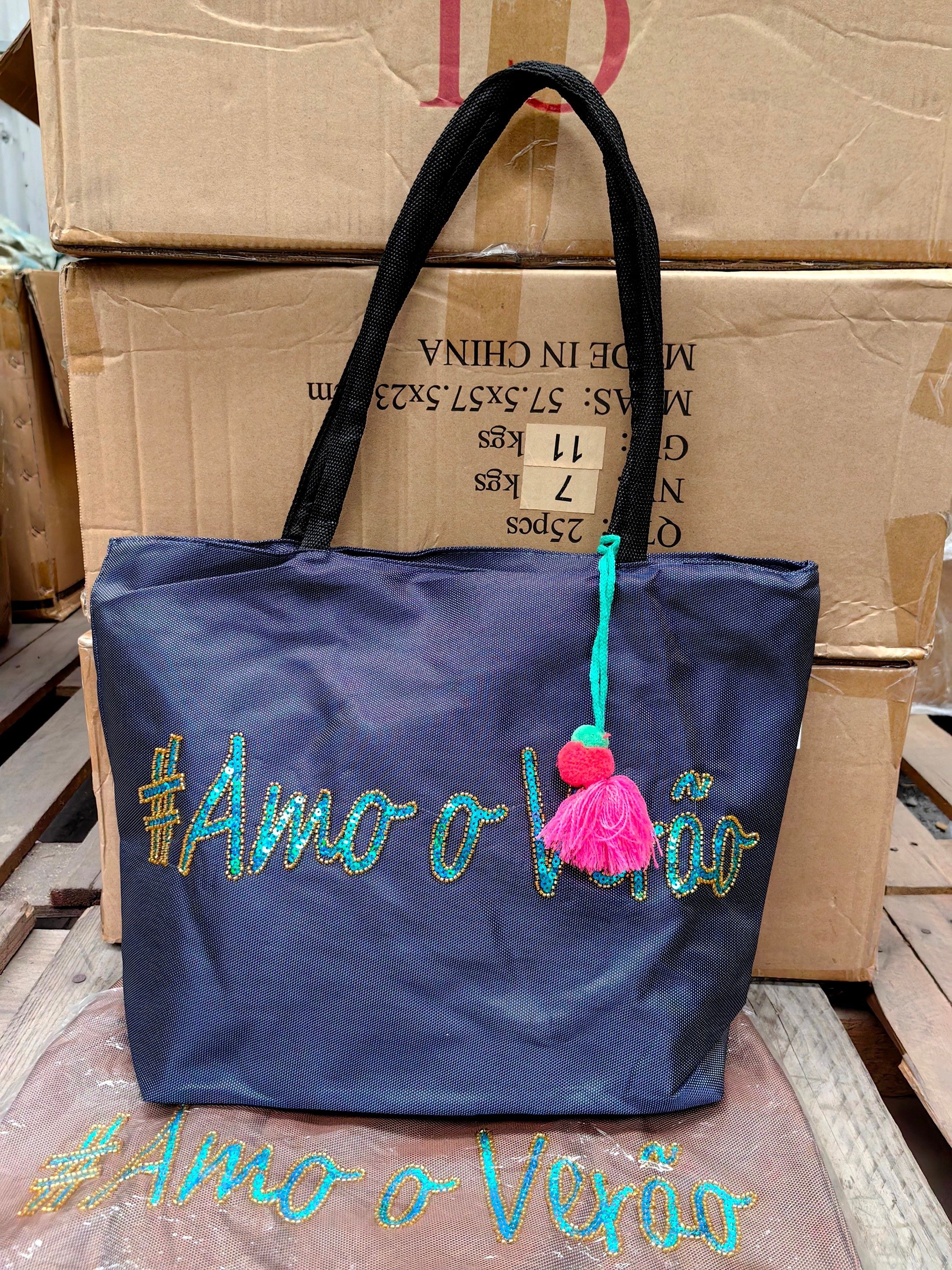 Bolsa praia amo verao promocao