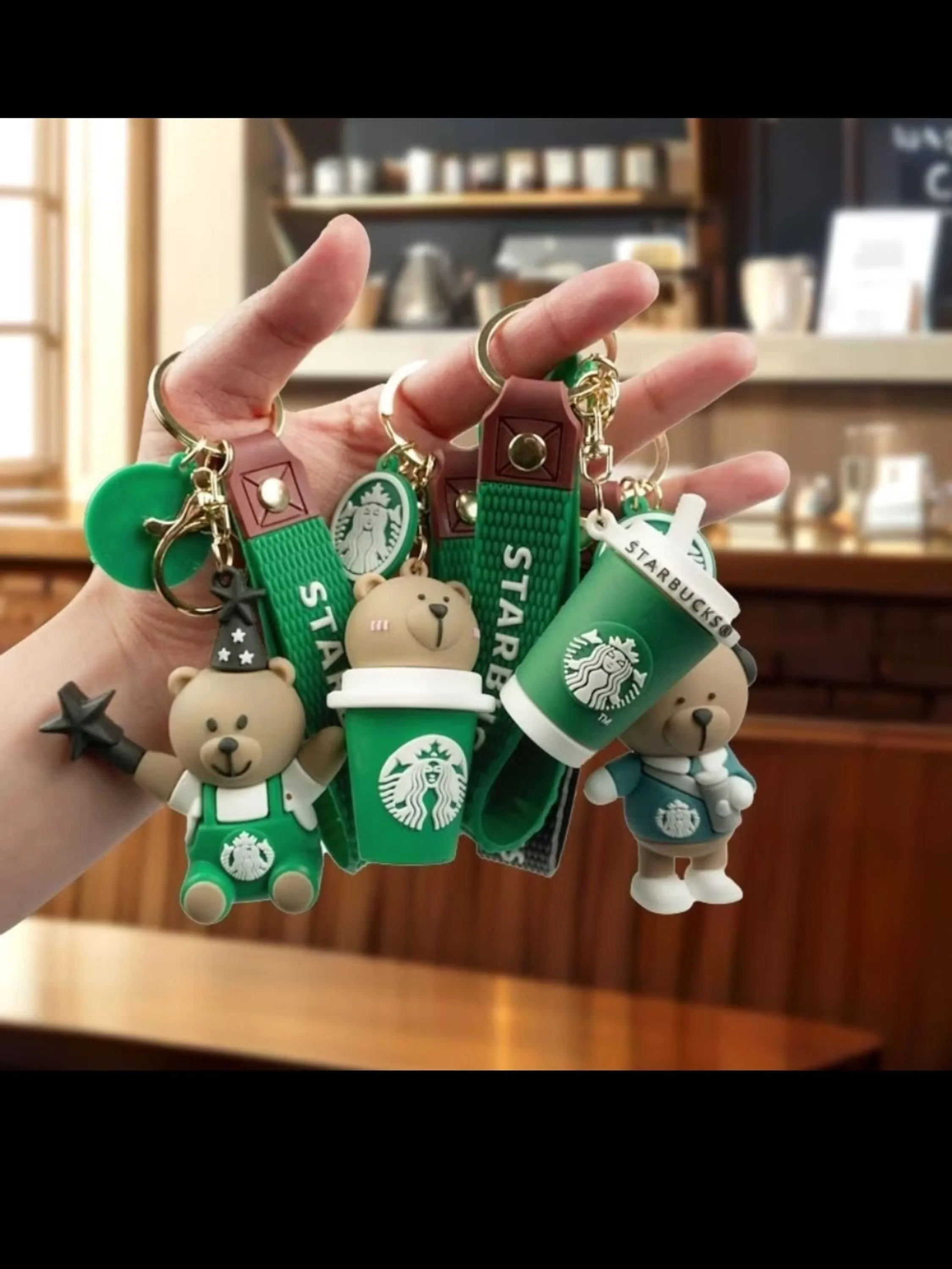 Chaveiro de starbuks para chaves bolsas mochilas