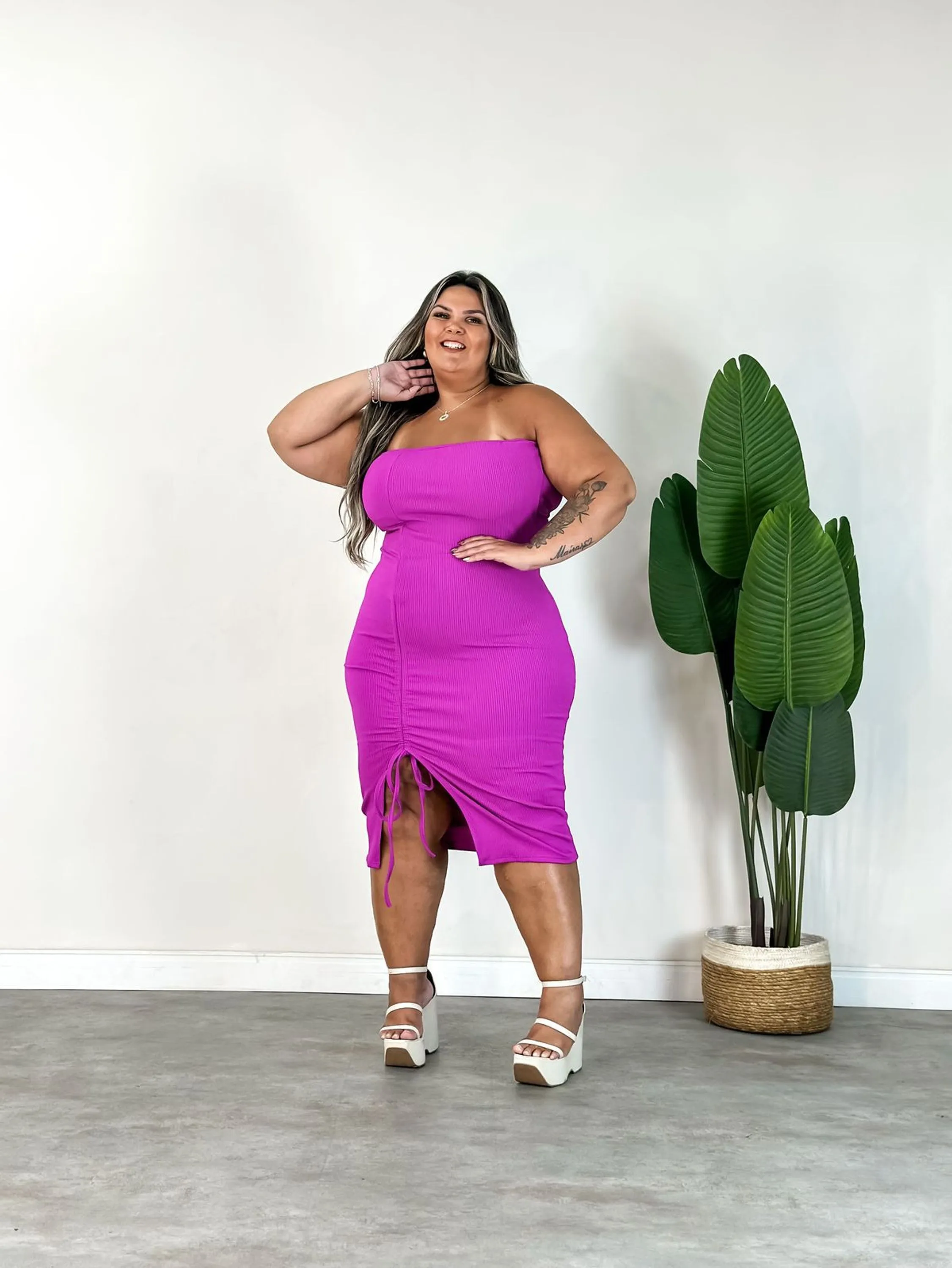 VESTIDO BIANCA PLUS SIZE FEMININO