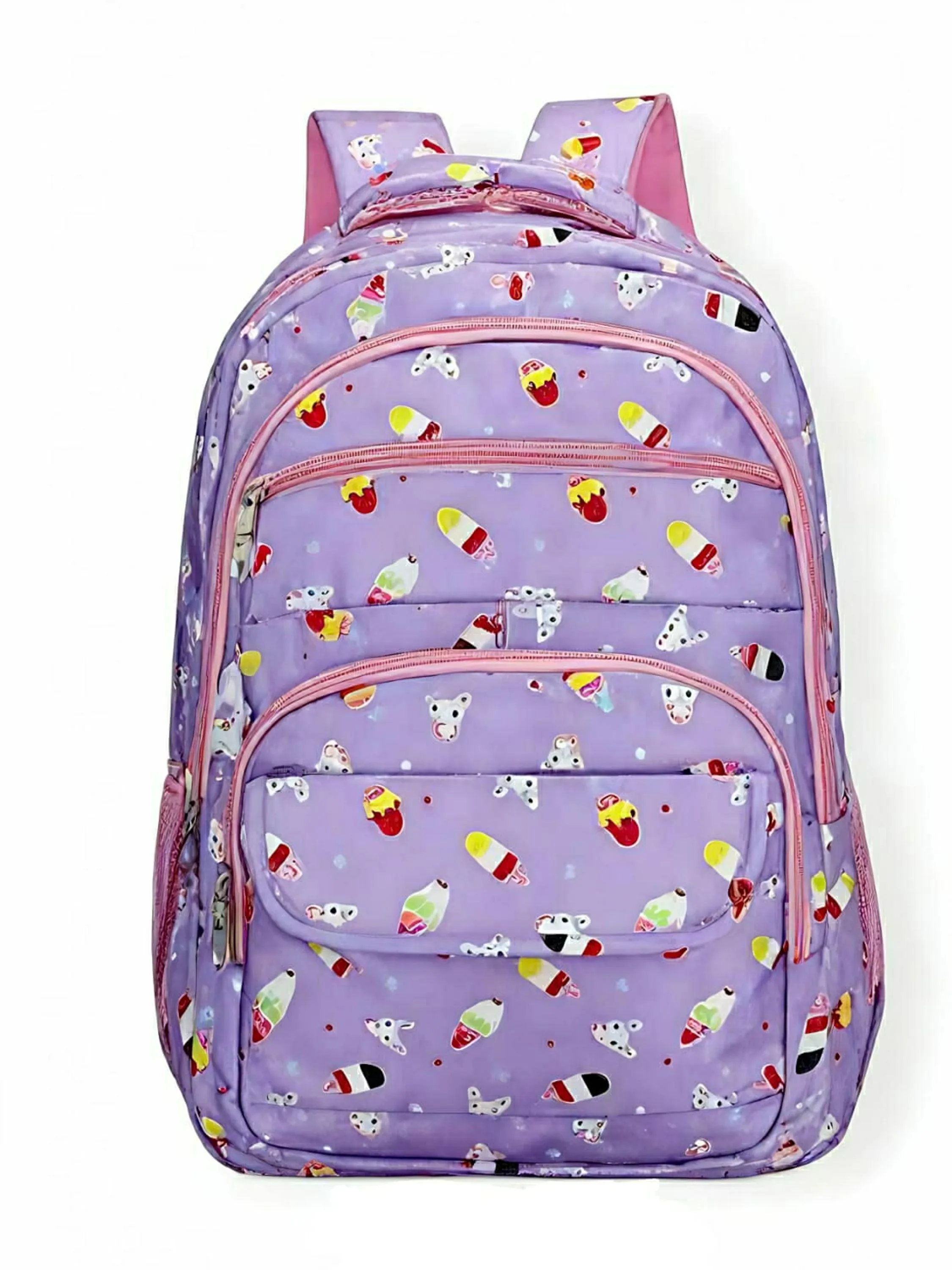 Mochila Feminina Escolar Com Estampas Sorvete