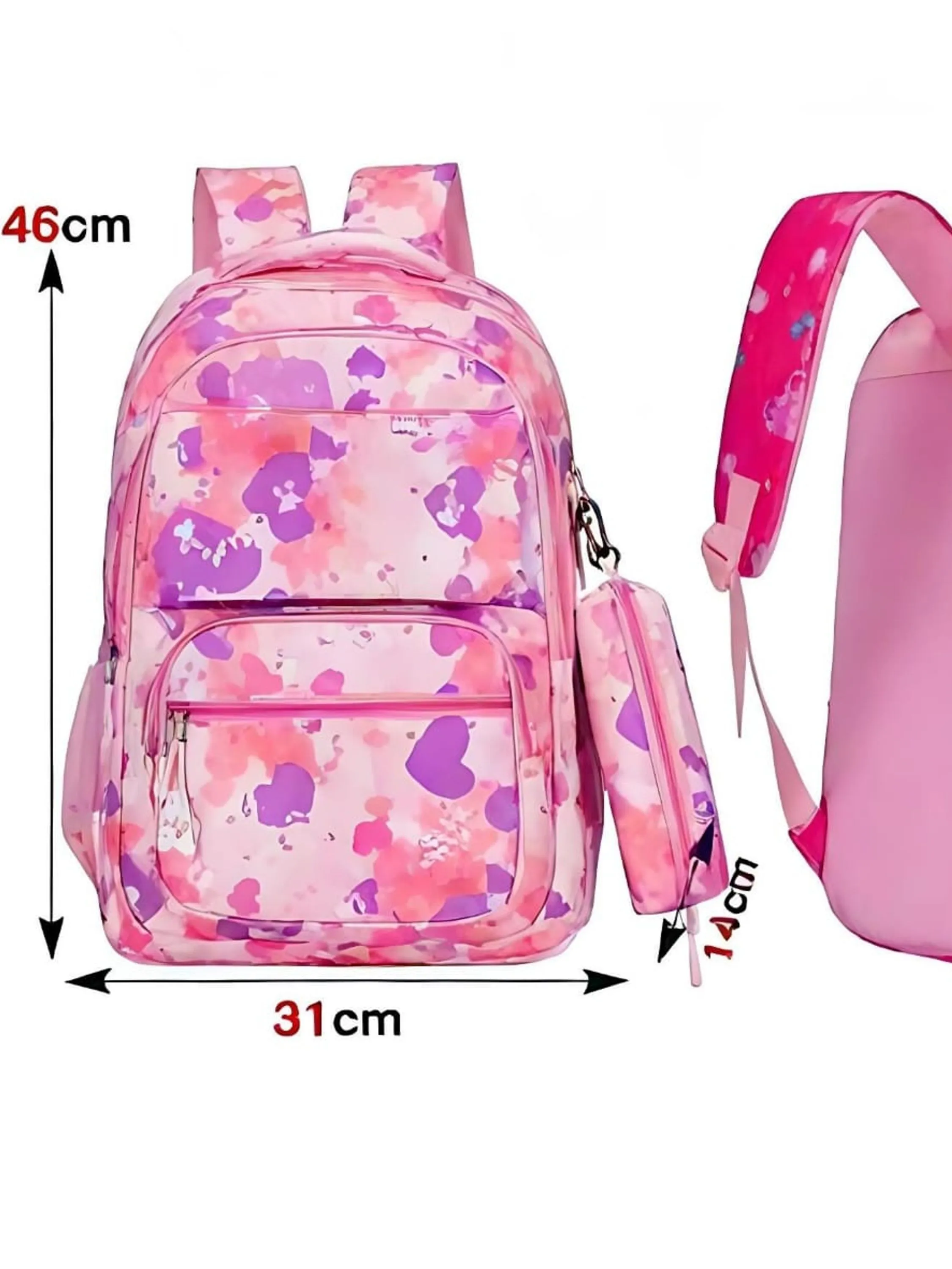 Mochila Feminina Escolar Com Estampas Sorvete de Coração