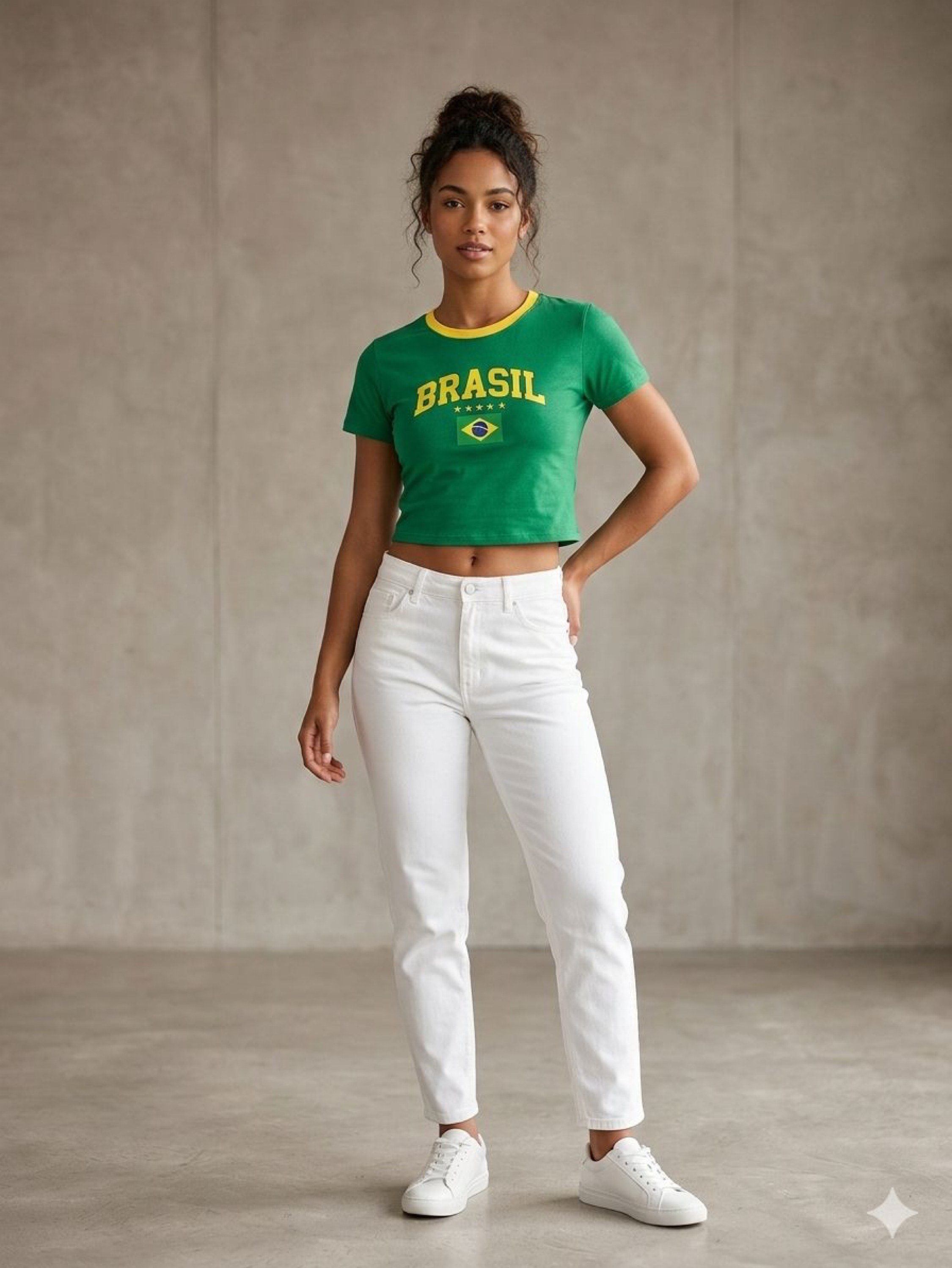 Blusa do Brasil modelo cropped