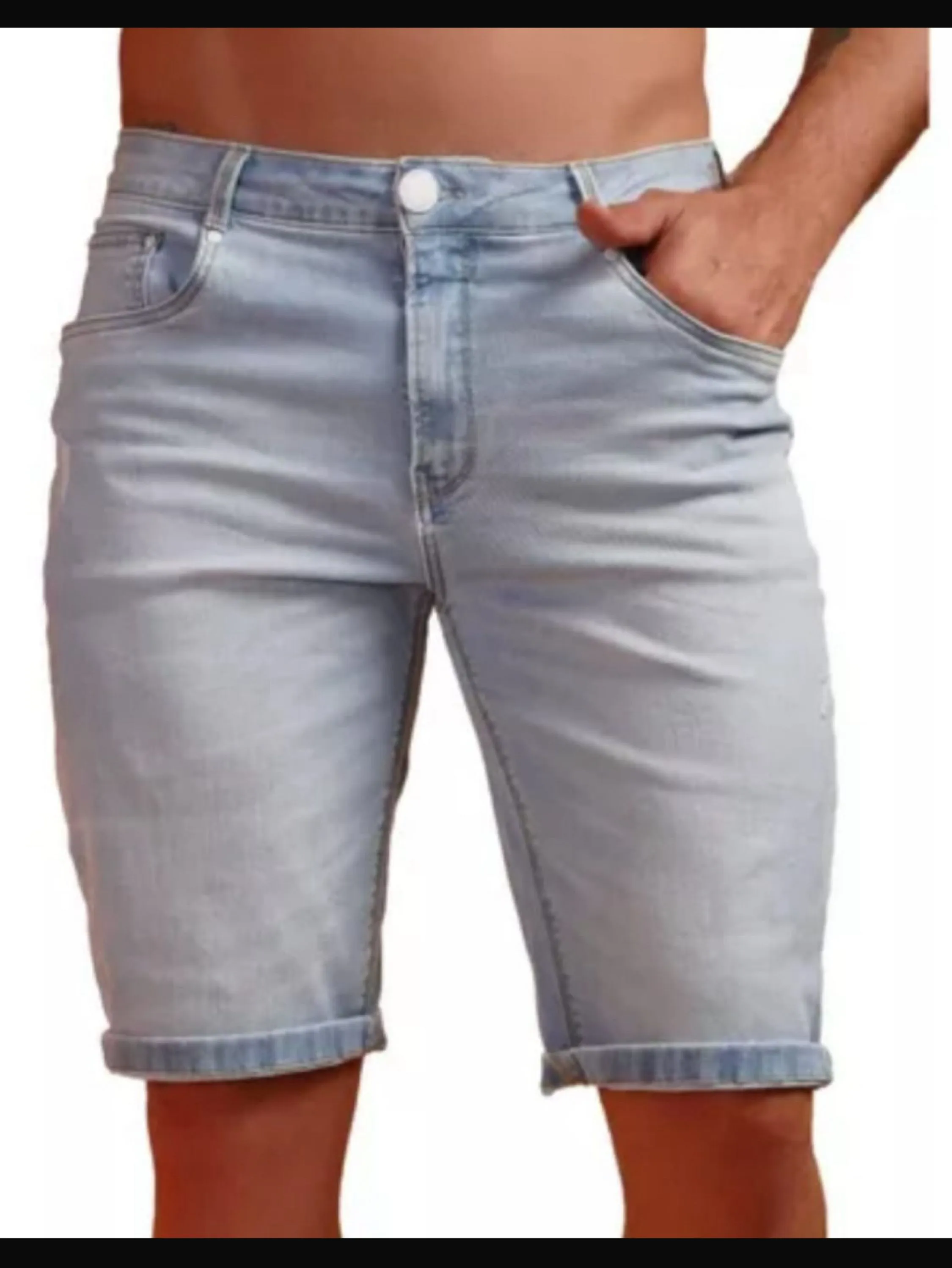 Bermuda jeans masculina