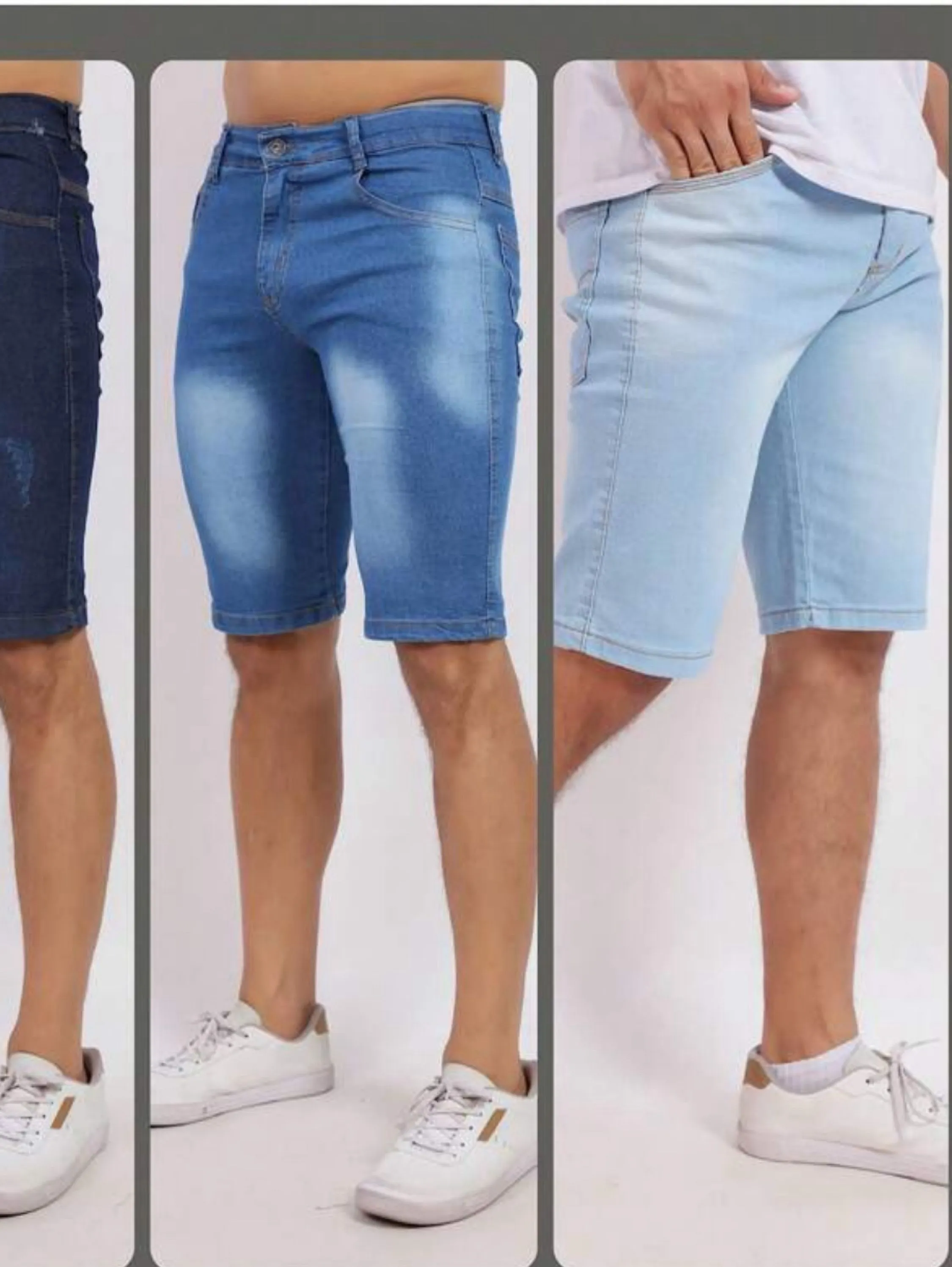 Bermuda jeans masculina