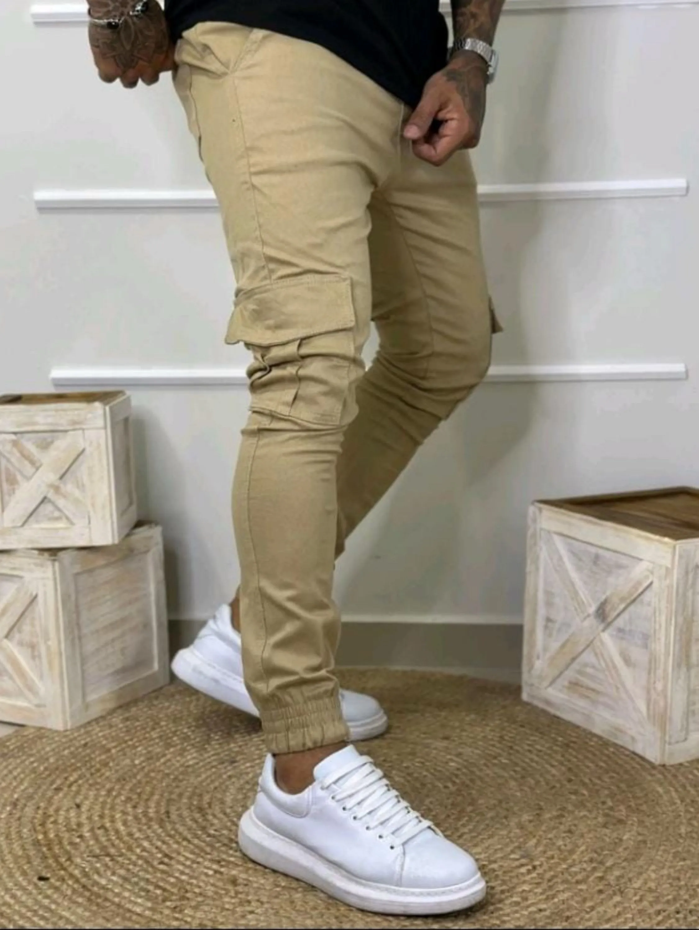 Calça masculino cargo modelo Joggue