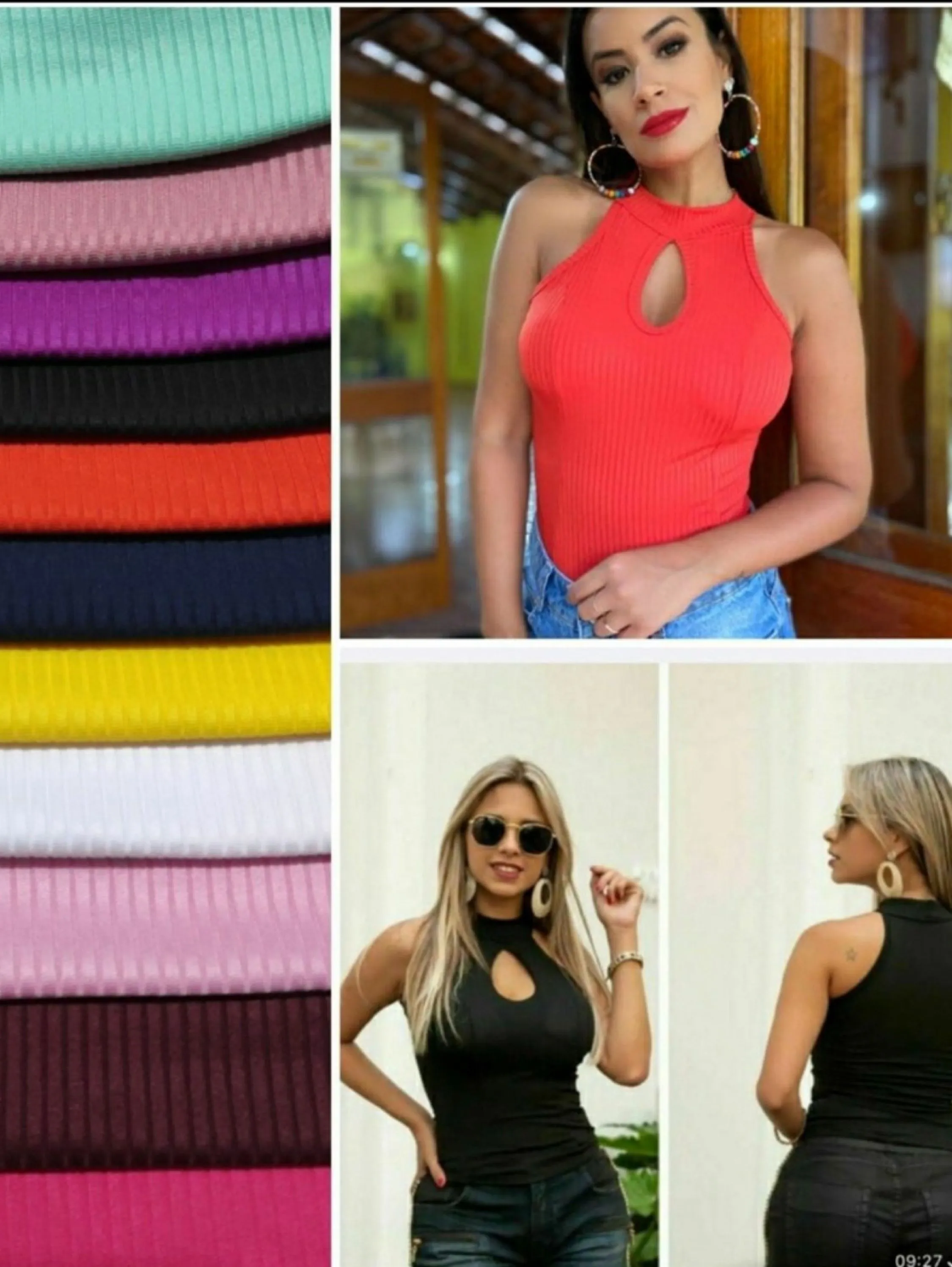 Blusa gola alta com bojo