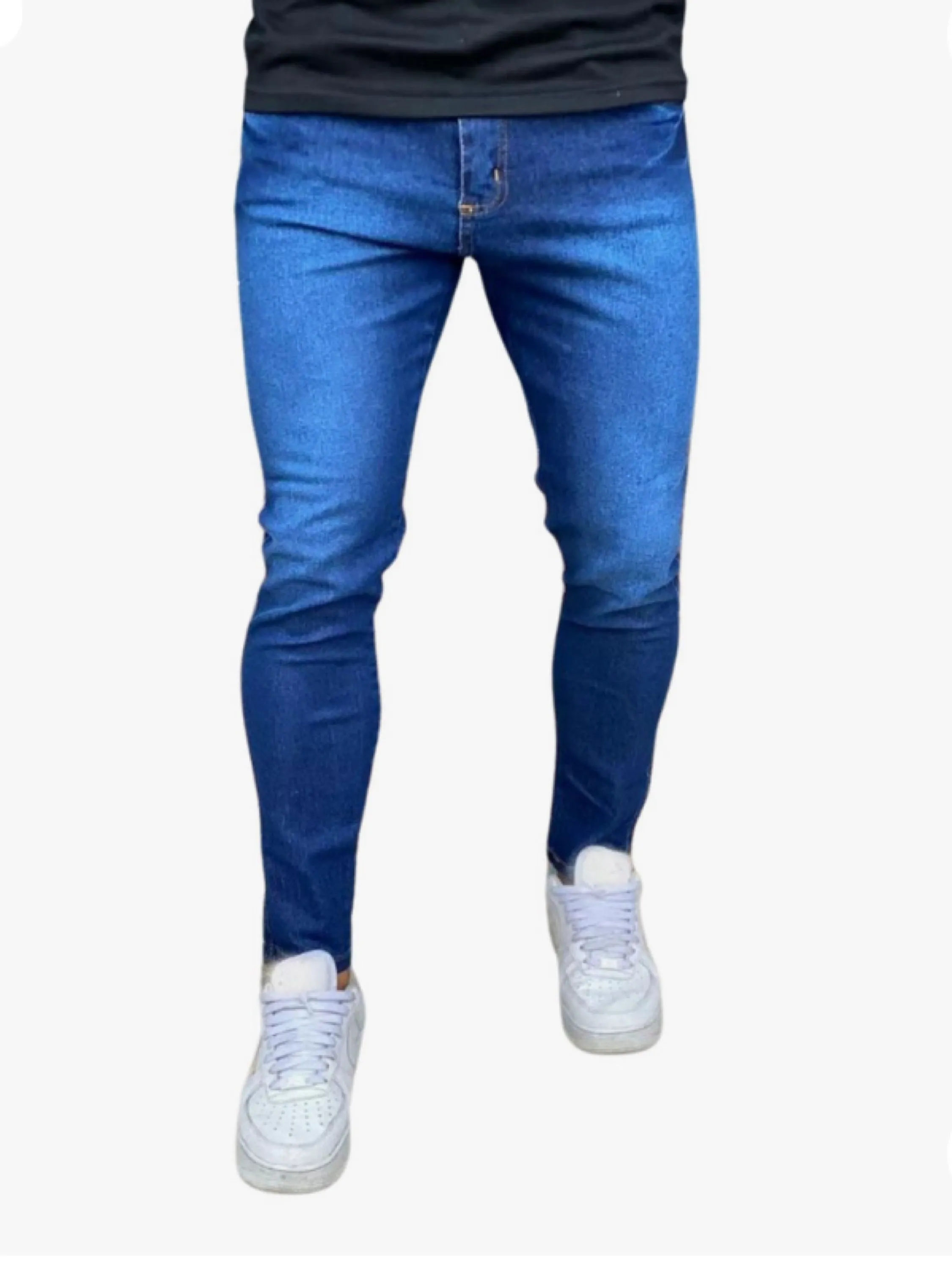 Calça jeans masculina com lycra