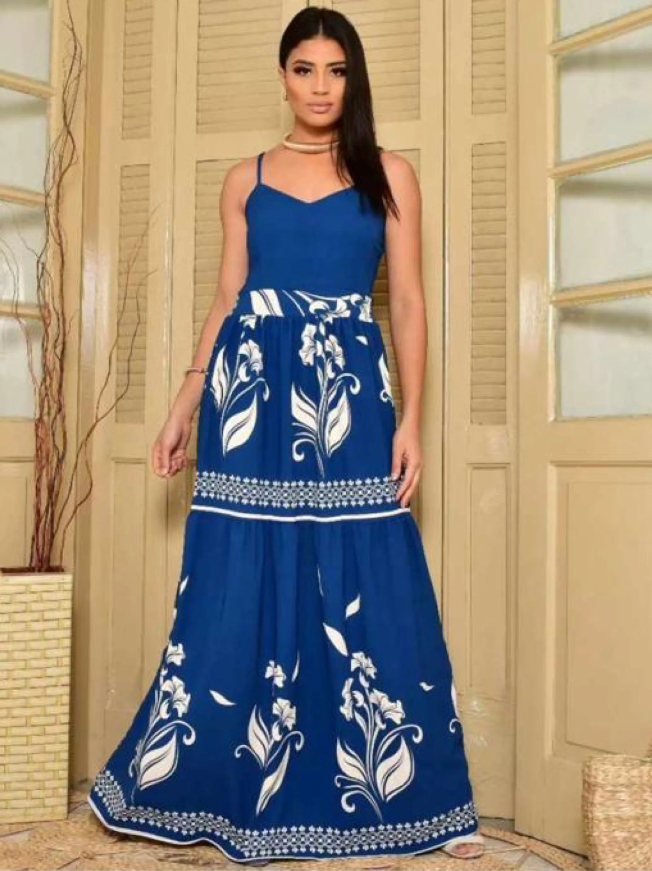 Vestido Longo Estampado